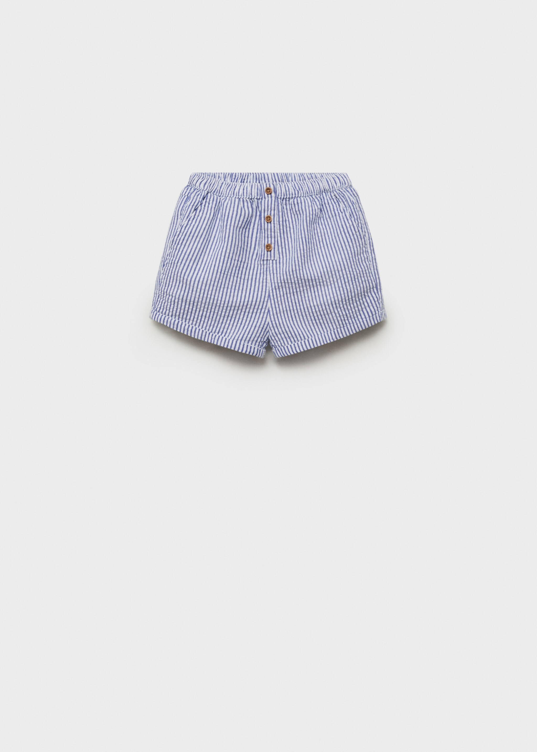 Striped cotton shorts - Article without model, Blue. Ref: 87016717-00.