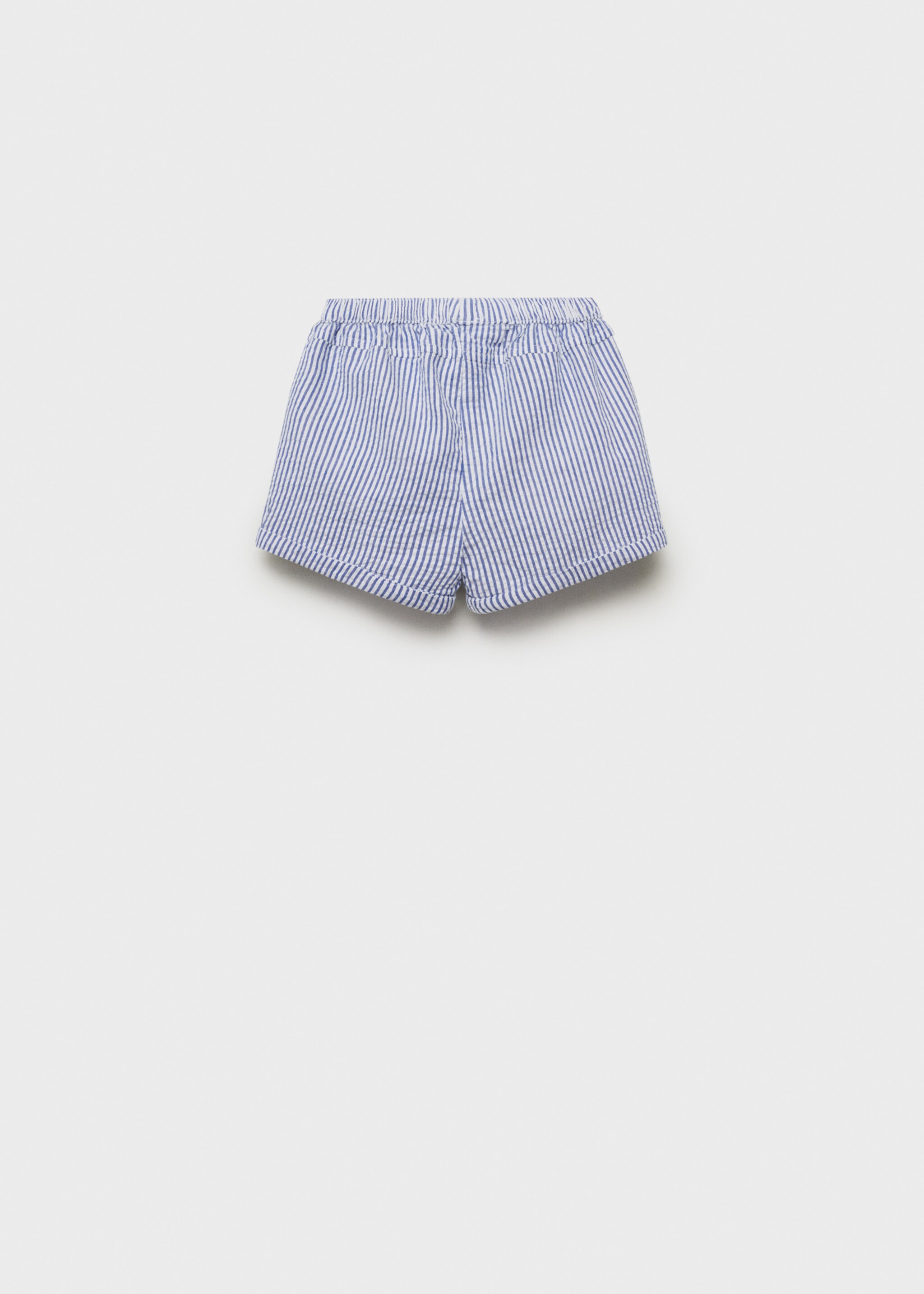 Striped cotton shorts - Reverse of the article, Blue. Ref: 87016717-00.