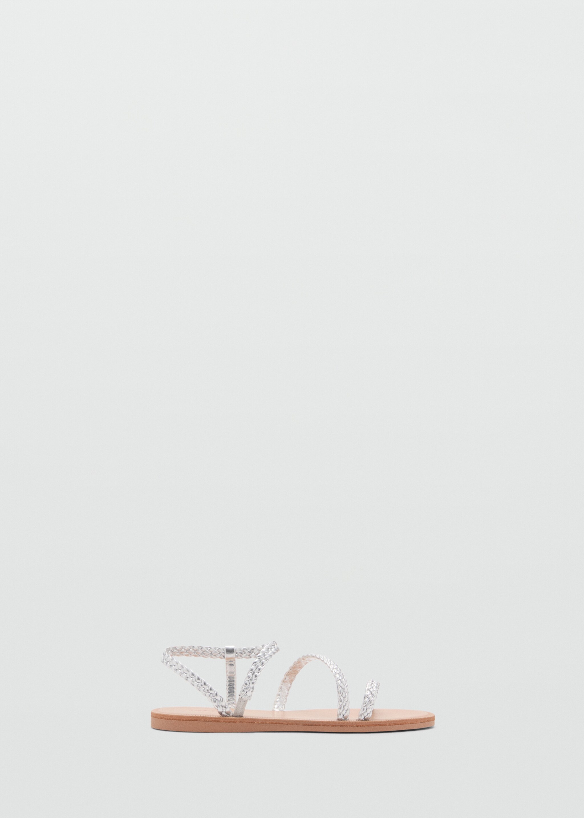 Sandalia tiras trenzadas - Artículo sin modelo, Plata. Ref: 87016726-00.