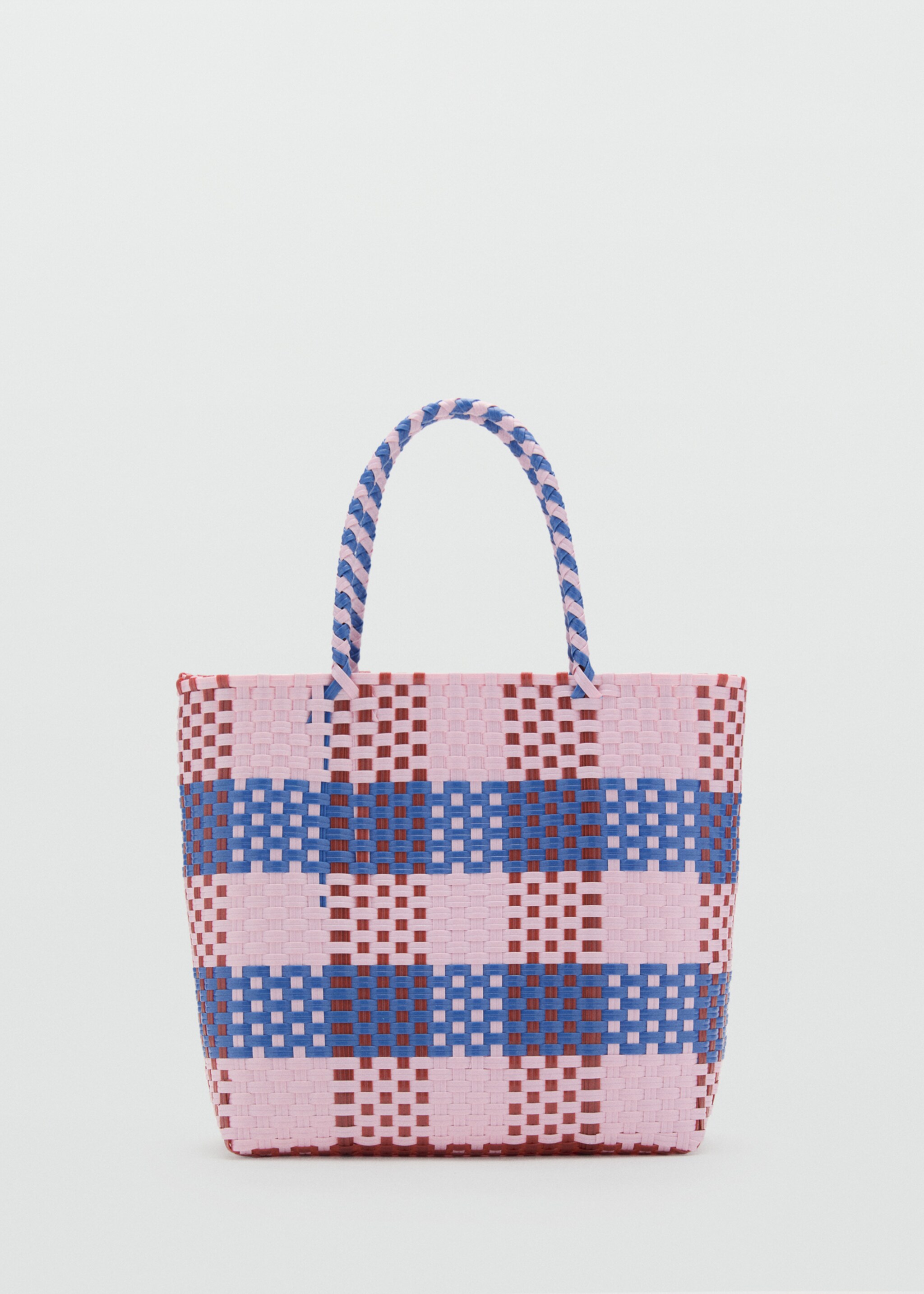 Geflochtene Korbtasche - Artikel ohne Model, Pastellrosa. Ref: 87016728-00.
