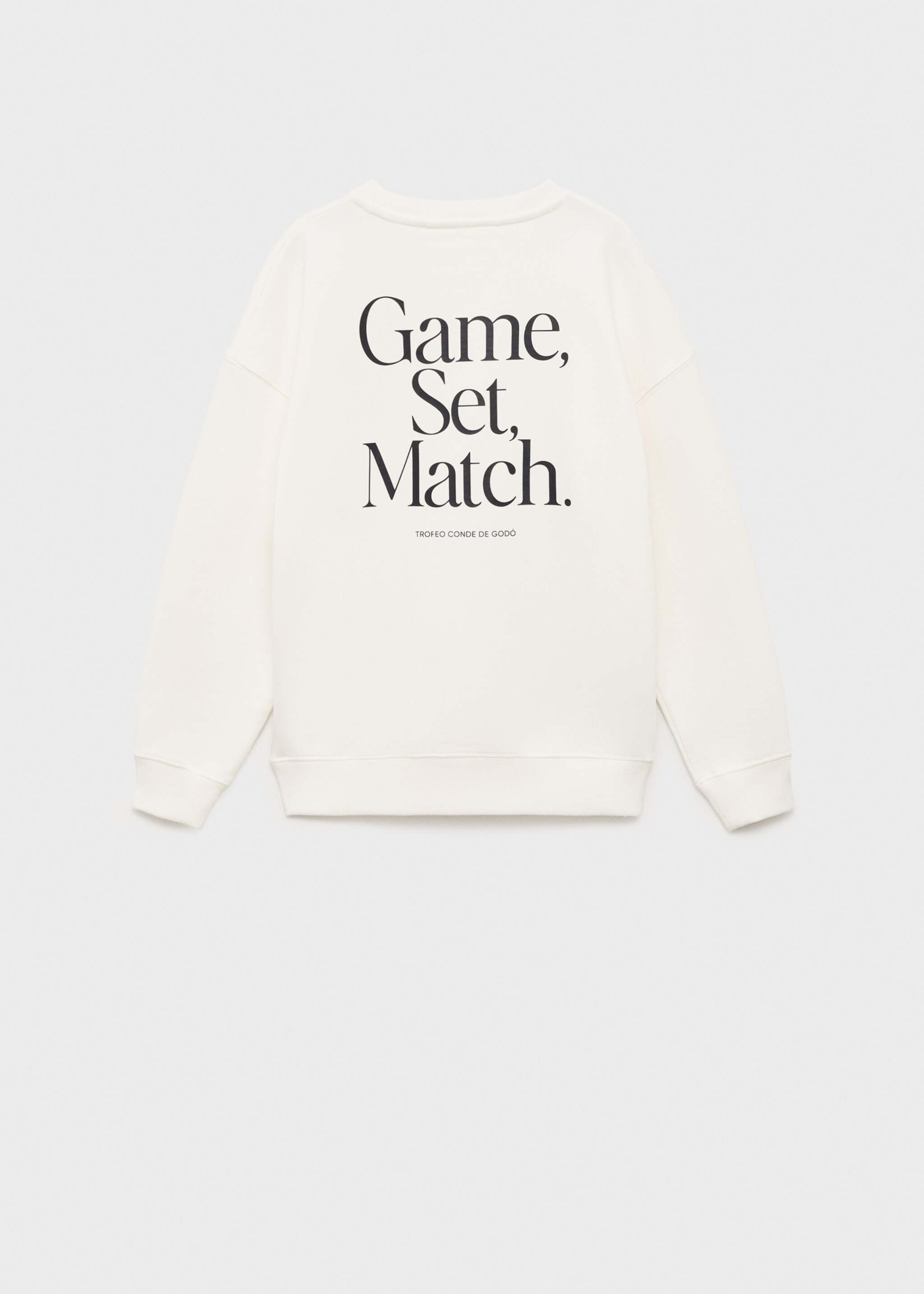 Printed cotton sweatshirt - Reverse of the article, White. Ref: 87016732-00.