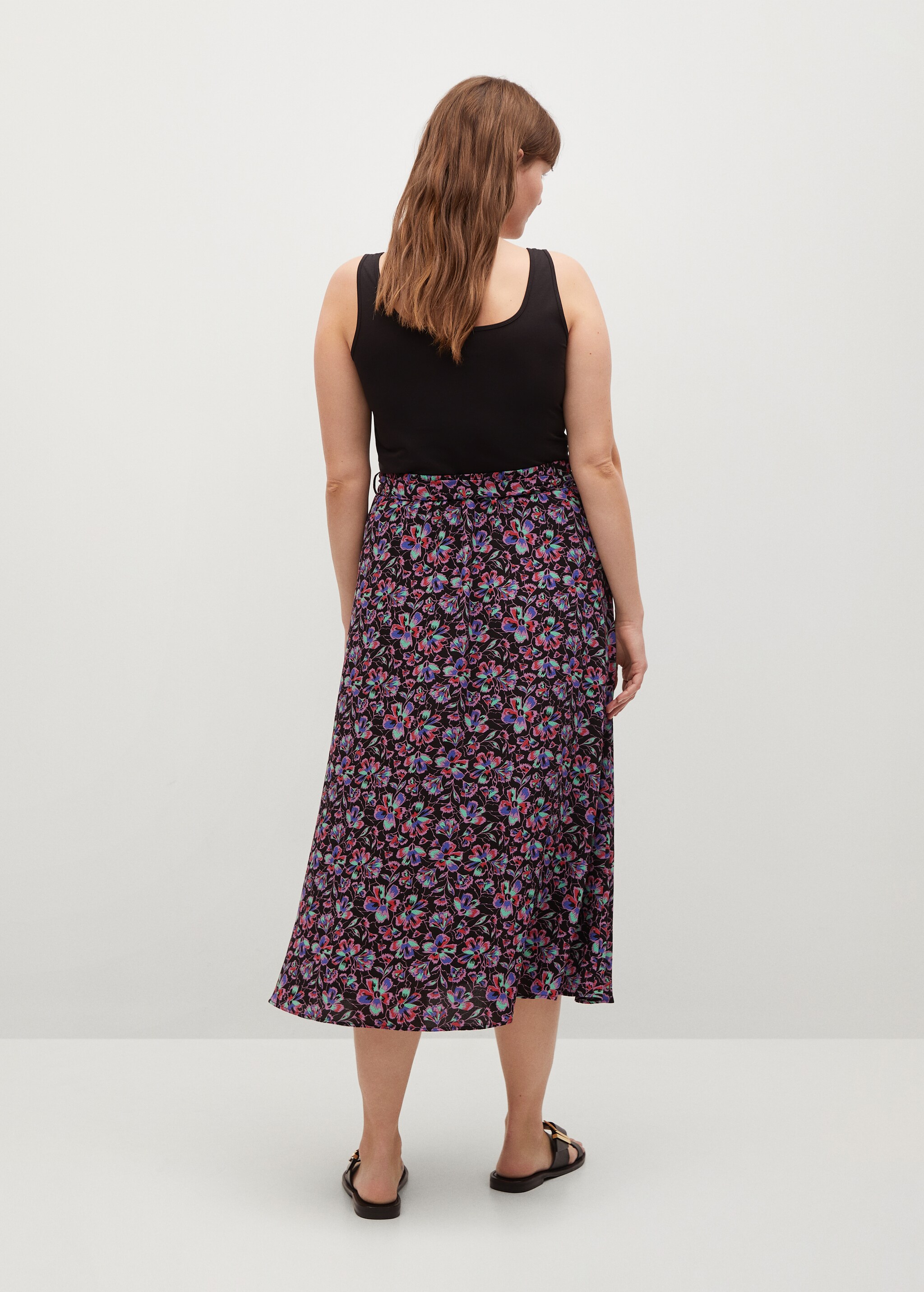 Falda estampado floral - Reverso del artículo