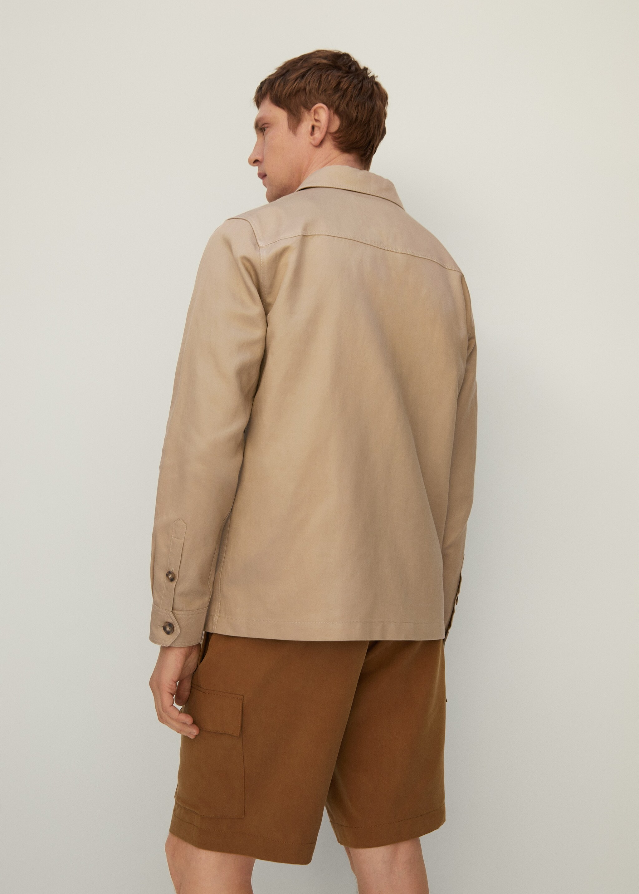 Sobrecamisa sarga lino - Reverso del artículo
