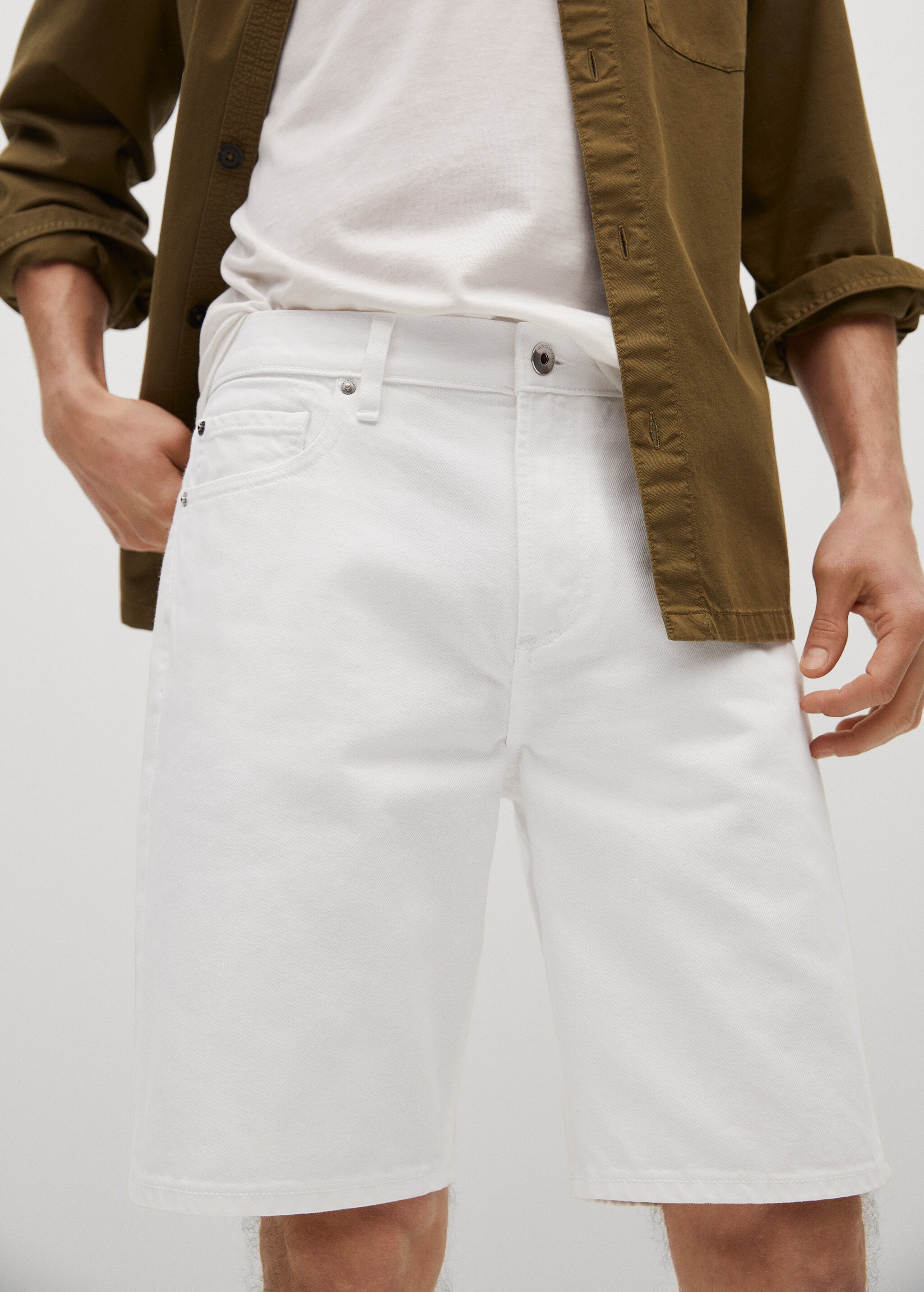 Bermuda relaxed denim blanco - Detalle del artículo 1
