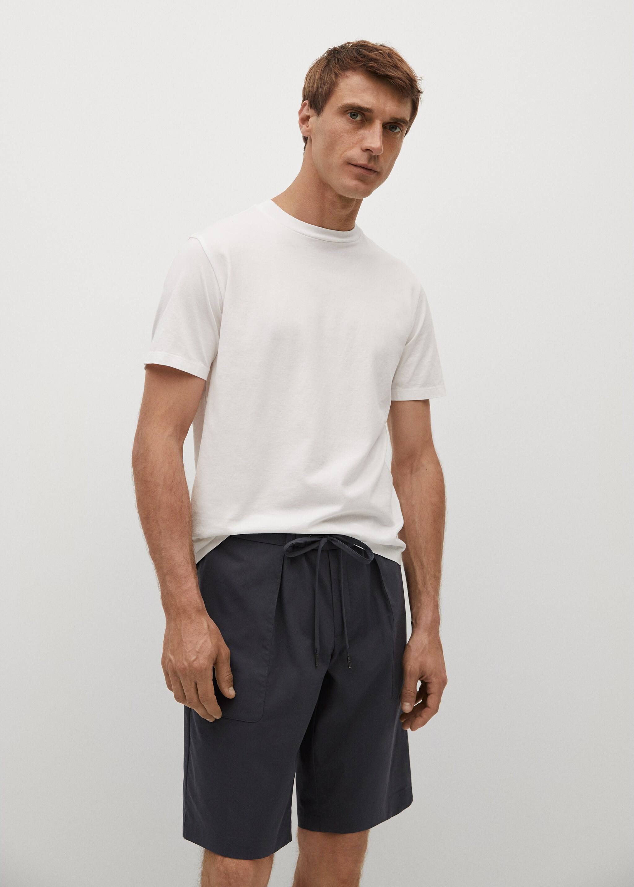 Premium fabric jogger shorts - Medium plane