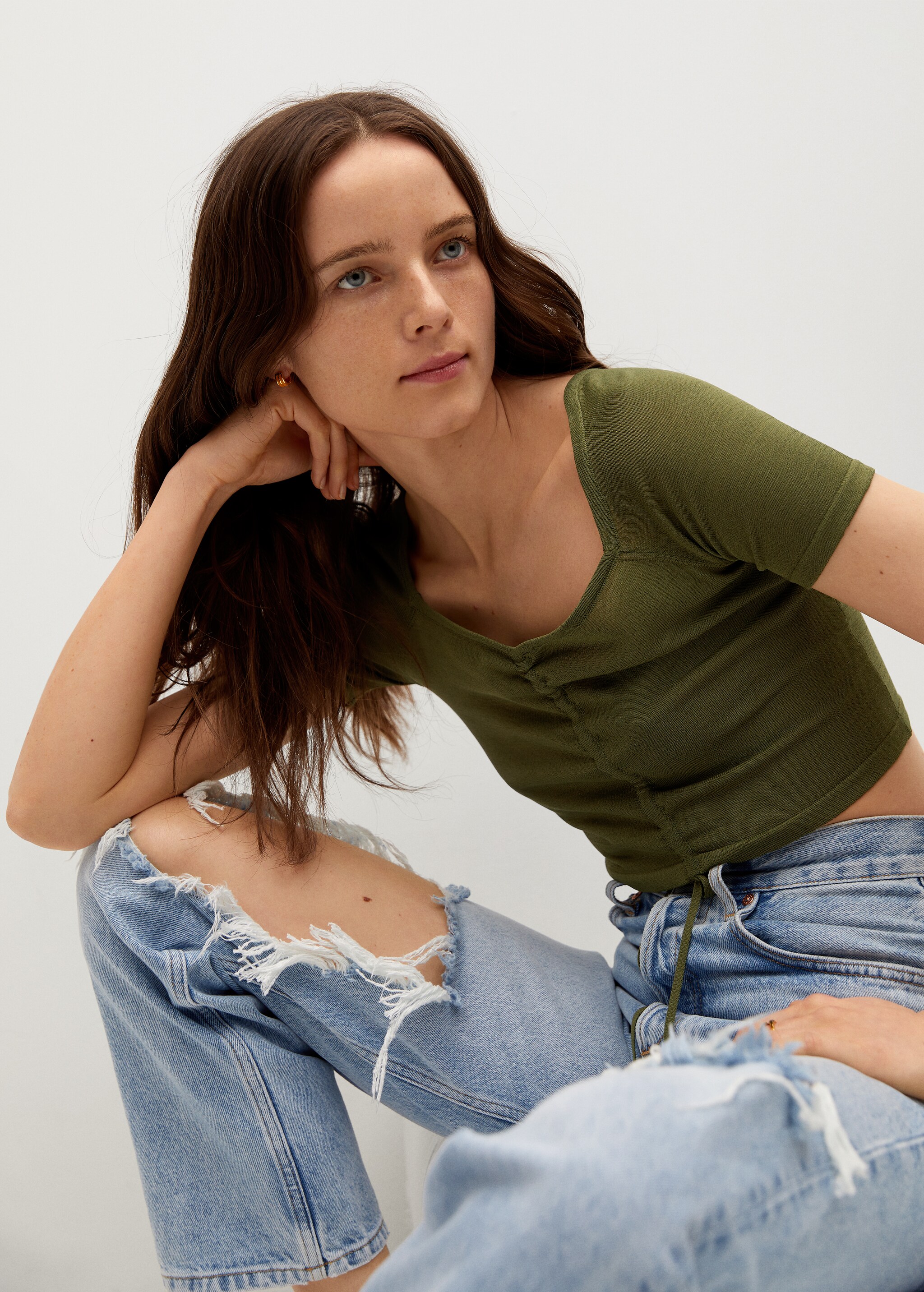 Draped crop top - Details of the article 2