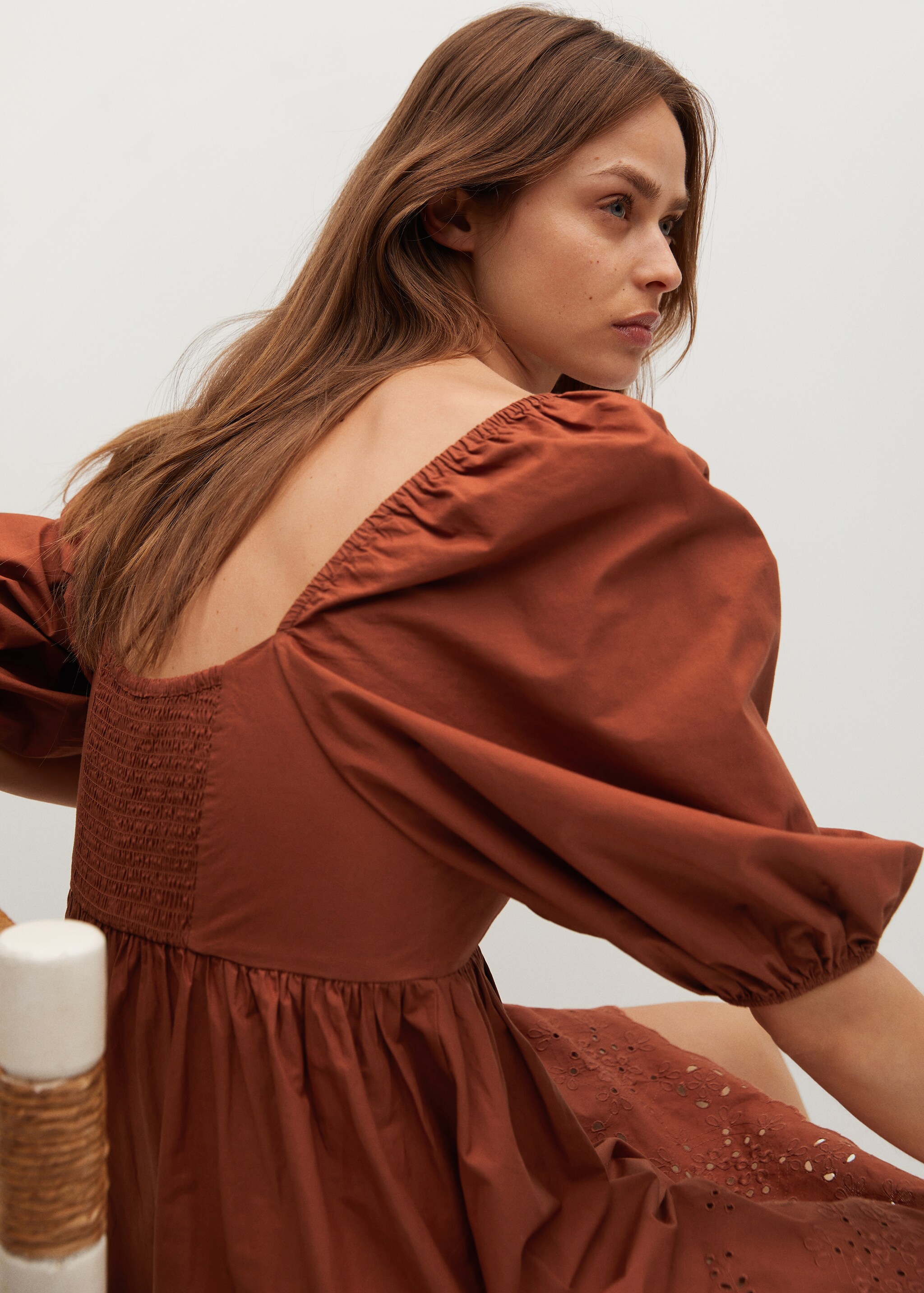 Vestido popelín bordado suizo - Detalle del artículo 1