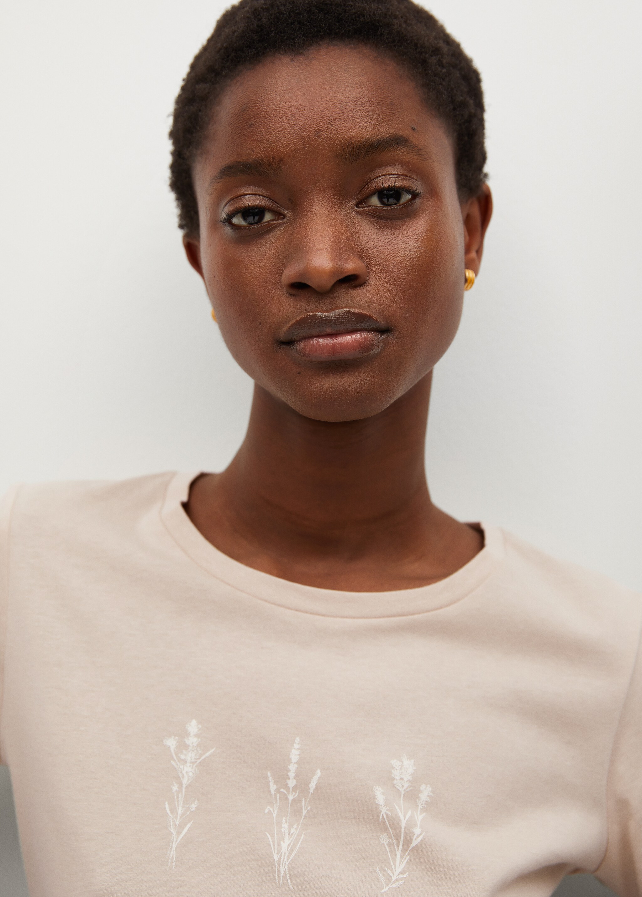 Organic printed cotton t-shirt - Details of the article 1