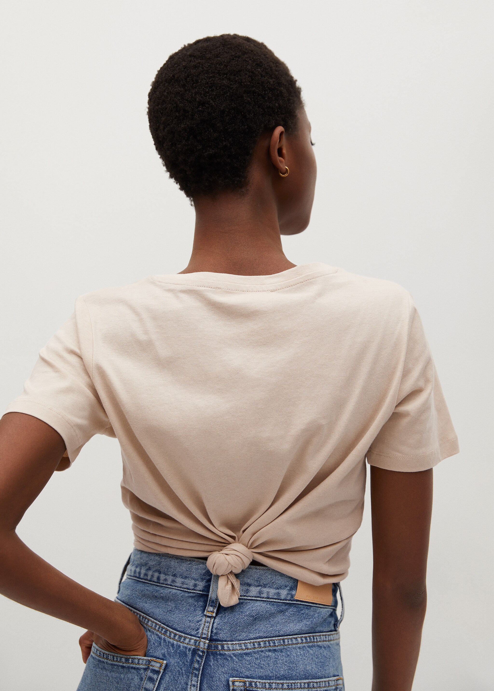 Organic printed cotton t-shirt - Reverse of the article