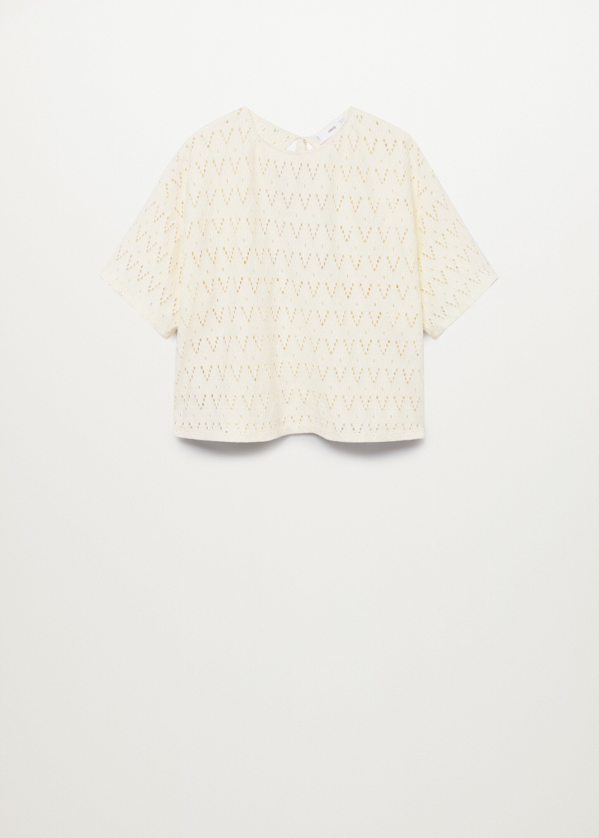 Camiseta algodón detalles calados - Artículo sin modelo