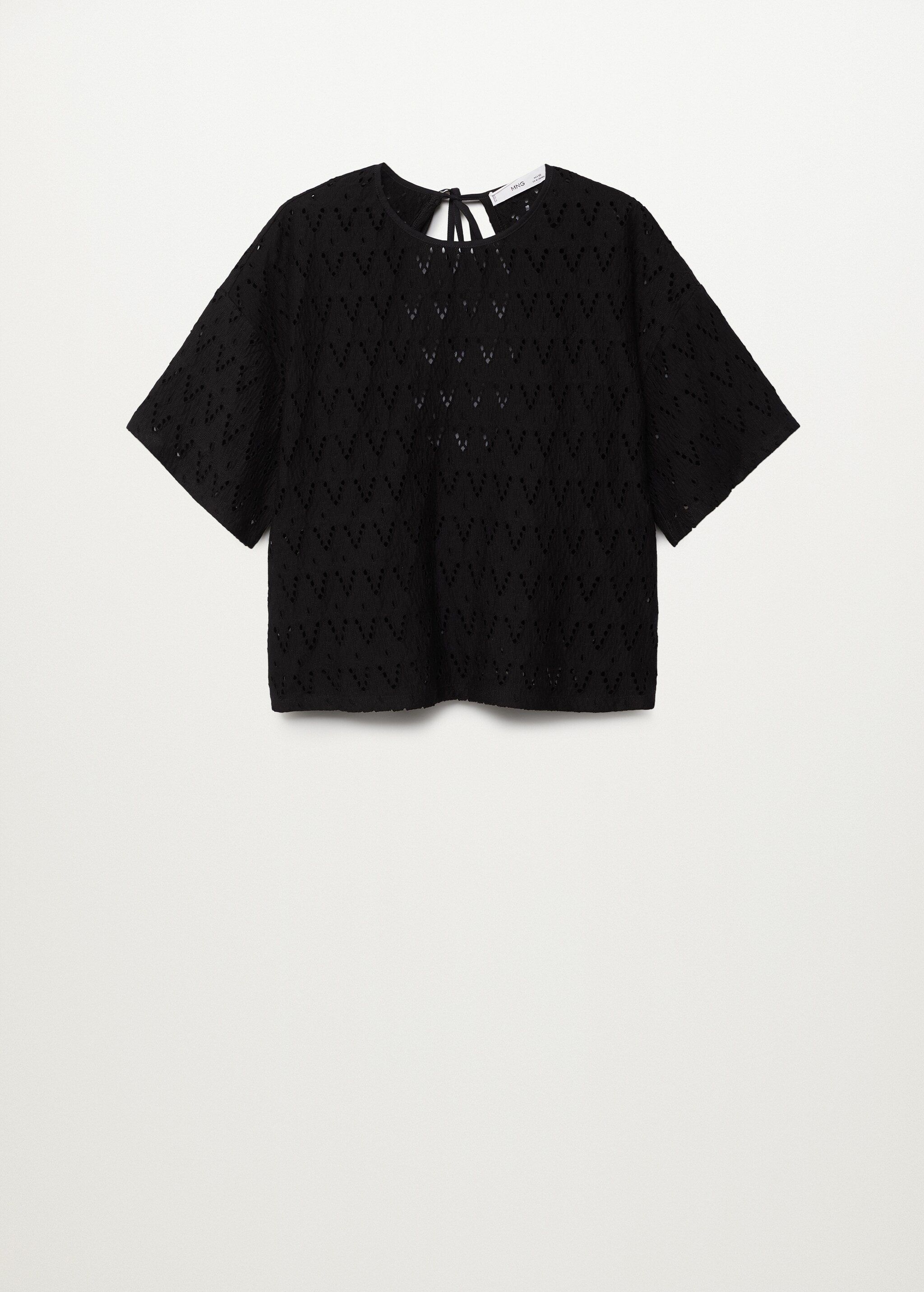 Camiseta algodón detalles calados - Artículo sin modelo