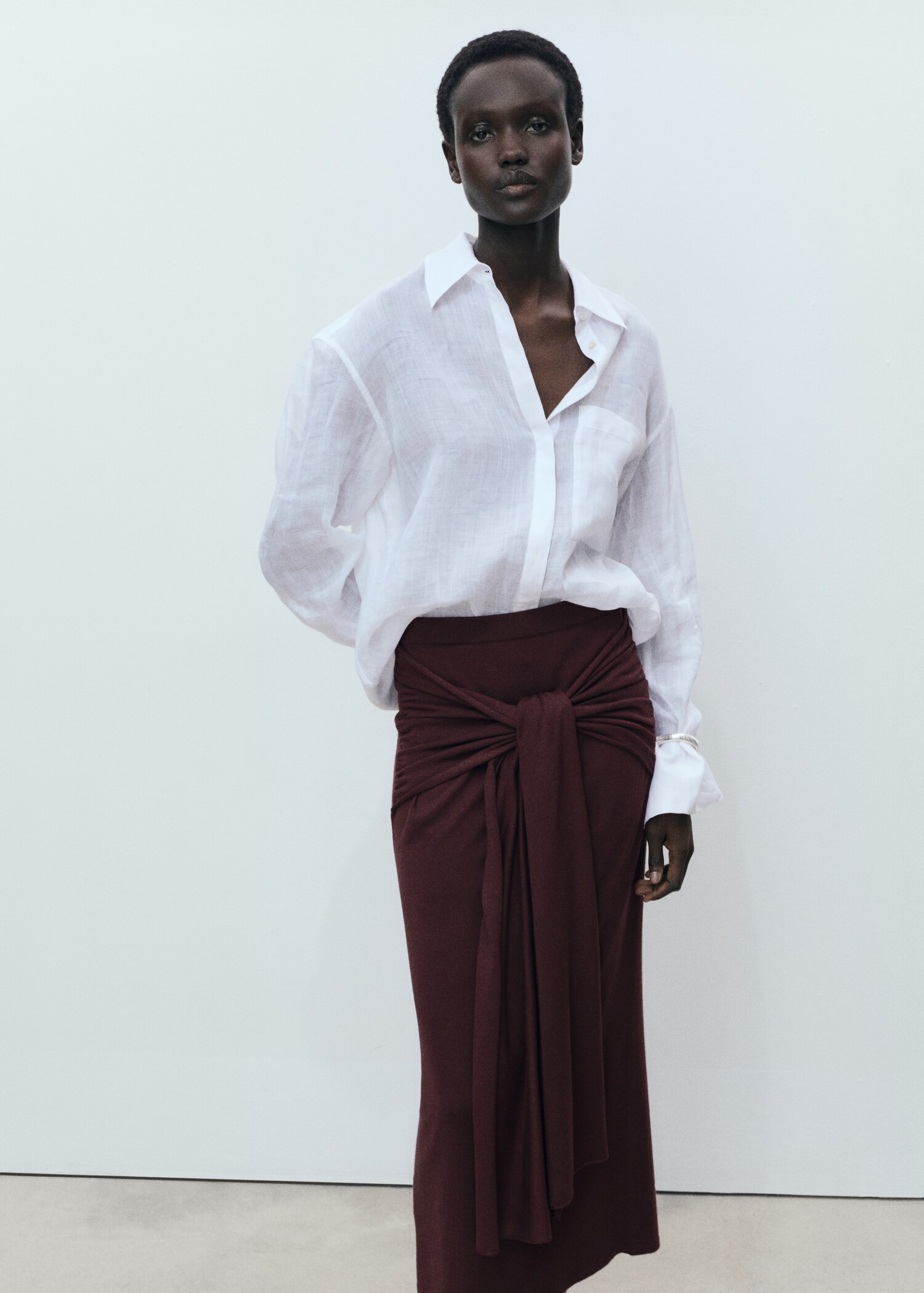 Knitted skirt with knot detail - Details of the article 2