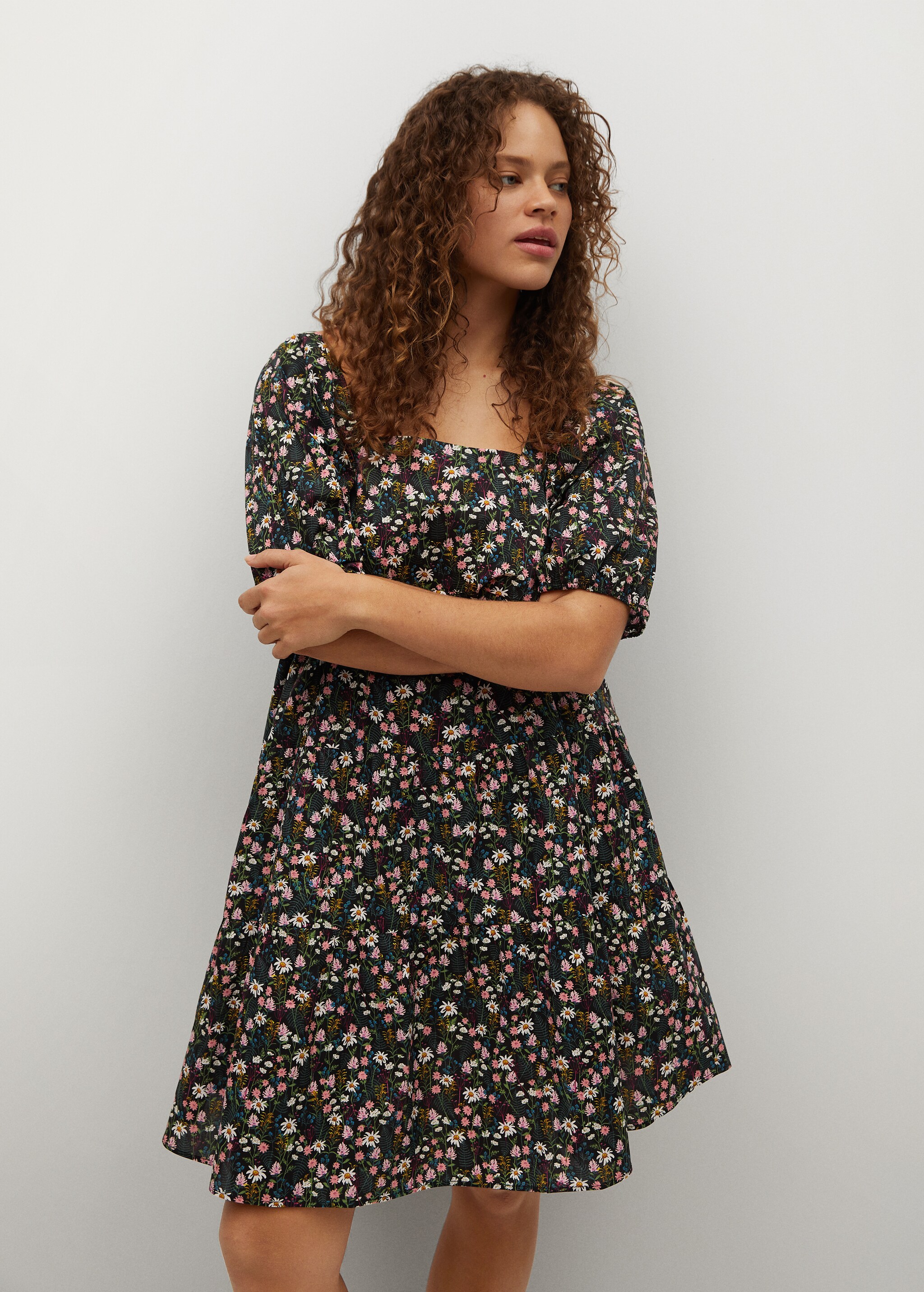 Vestido algodón estampado - Plano medio