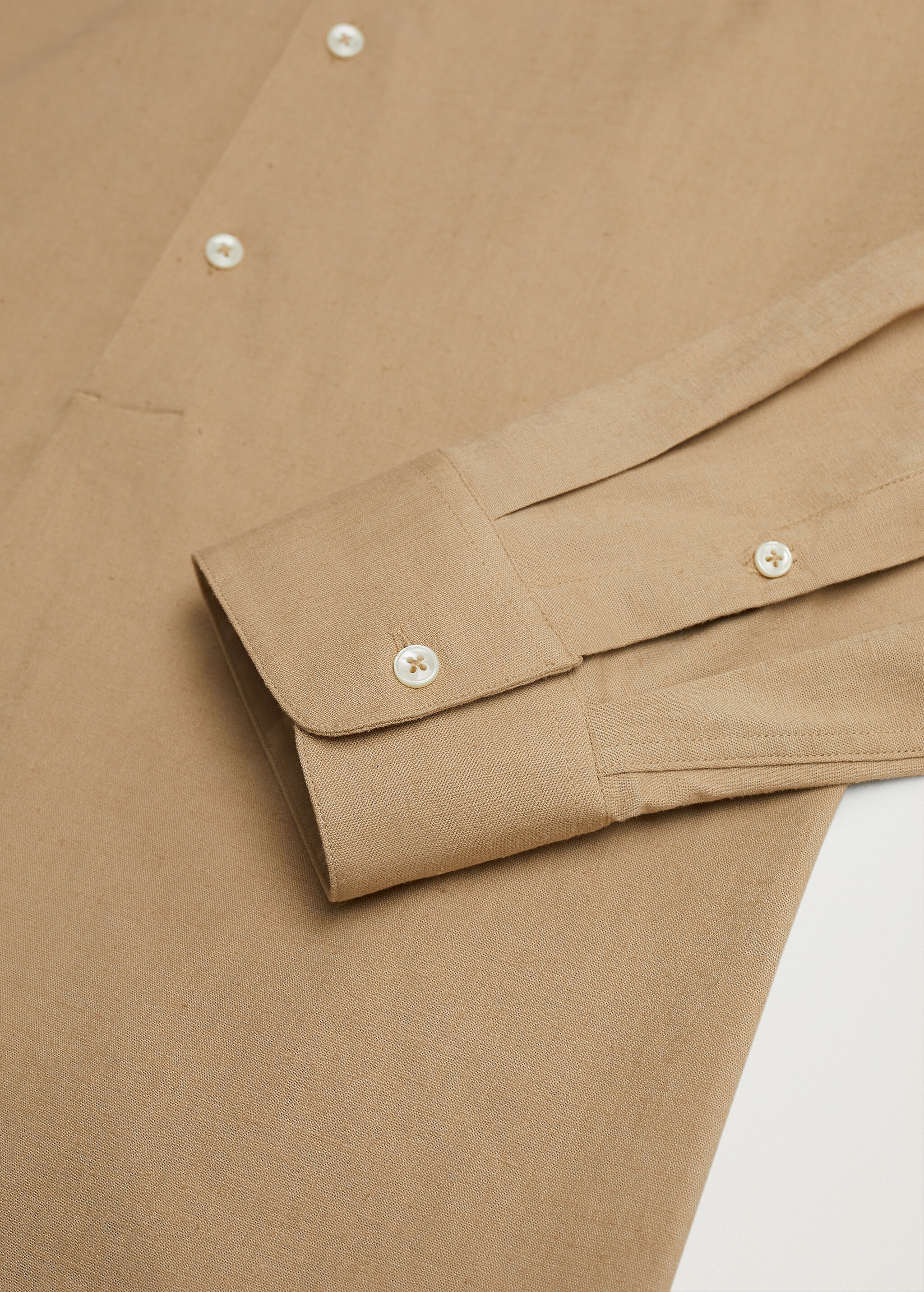 Lněná košile regular fit se stojáčkem - Detail zboží 7