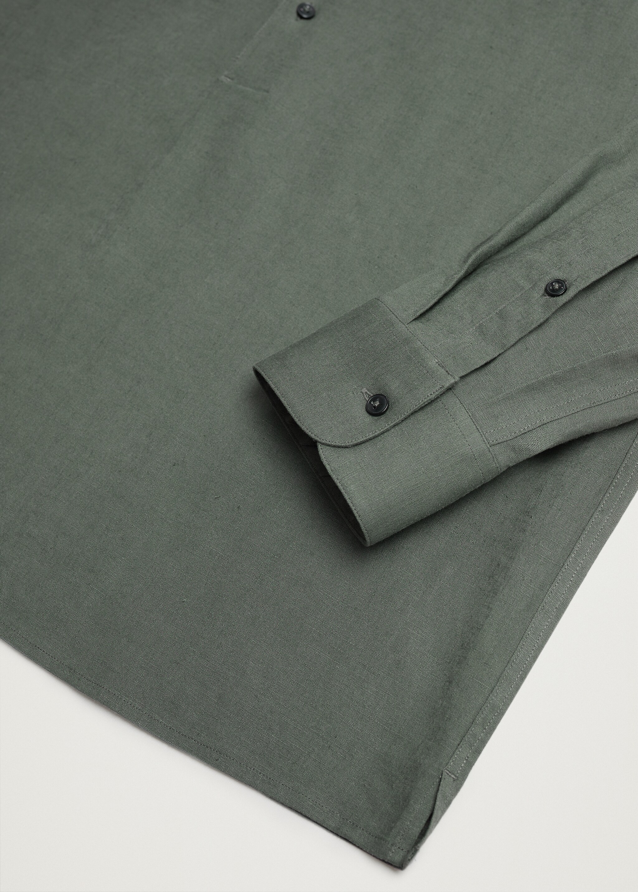 Lněná košile regular fit se stojáčkem - Detail zboží 7