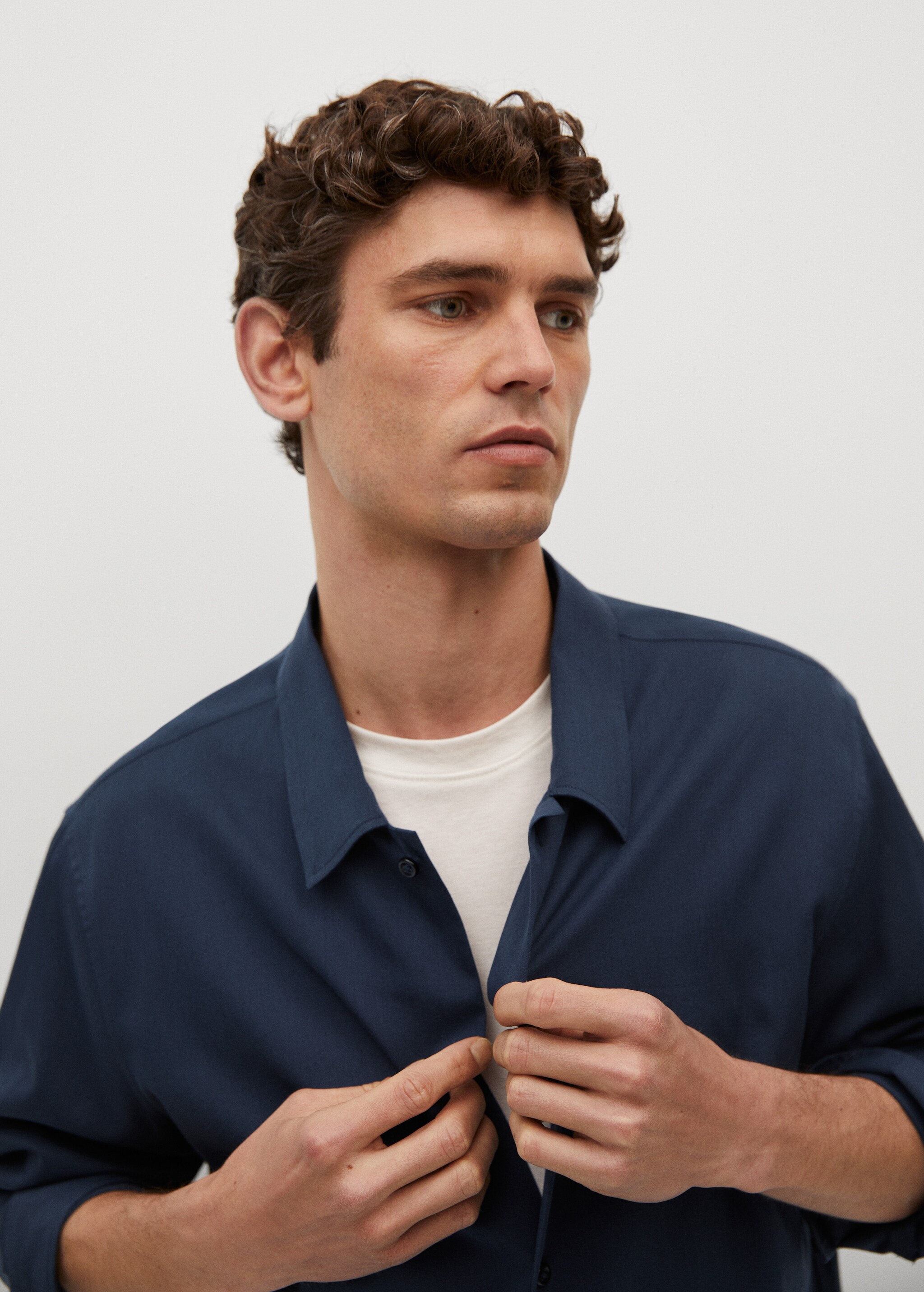 Camisa regular fit algodón lyocell - Detalle del artículo 2