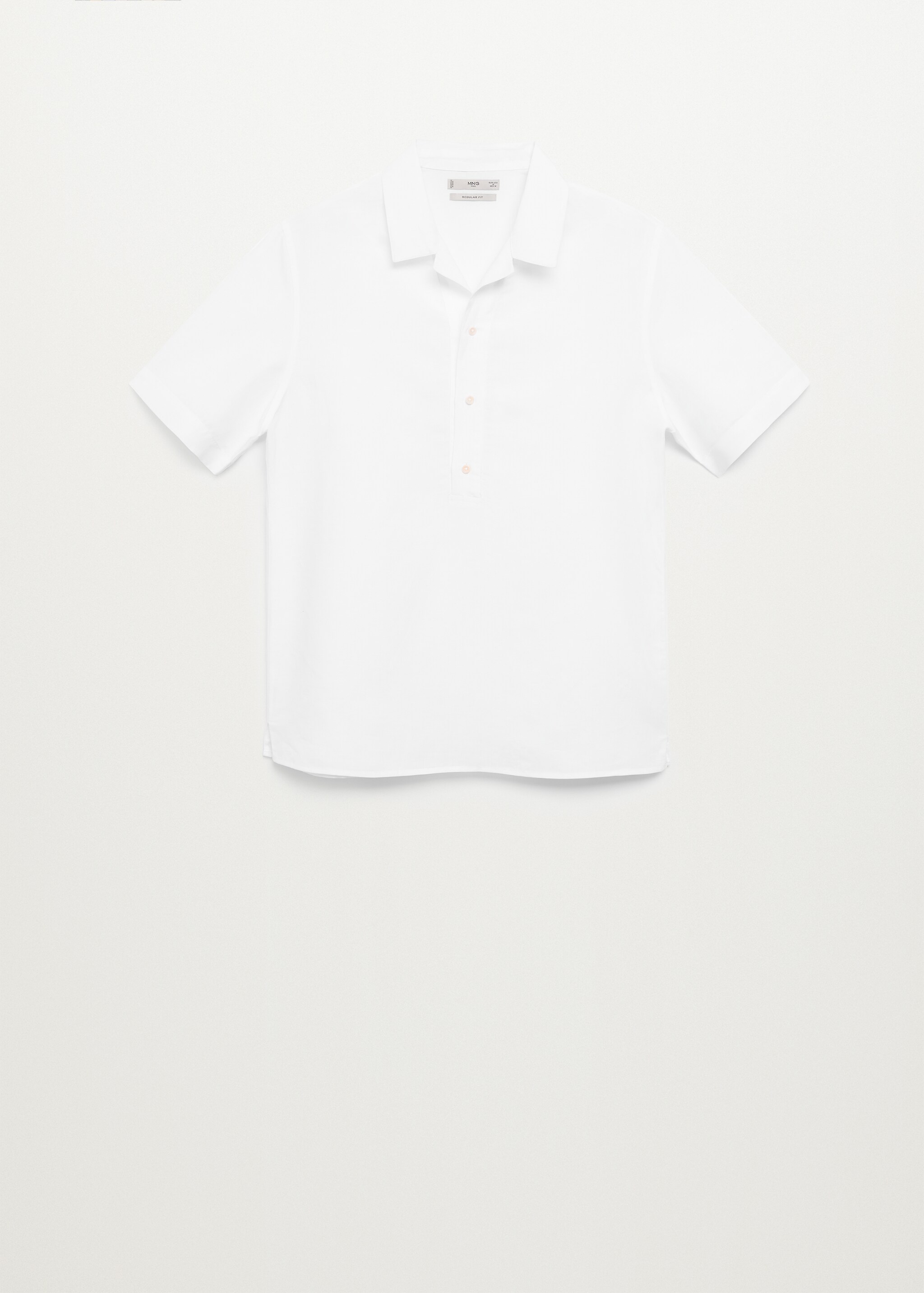 Camisa regular fit lino manga corta - Artículo sin modelo