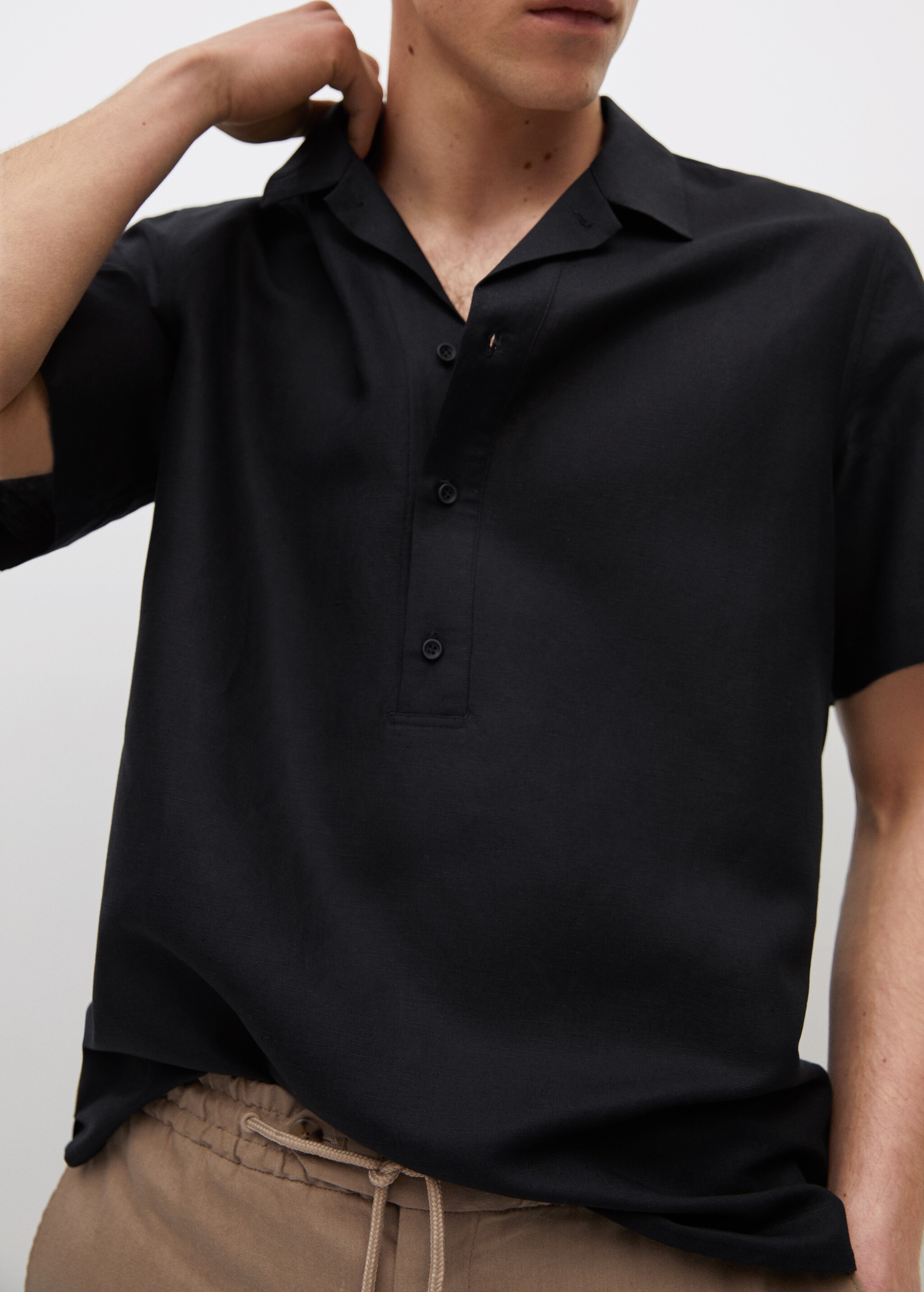 Camisa regular fit lino manga corta - Detalle del artículo 2