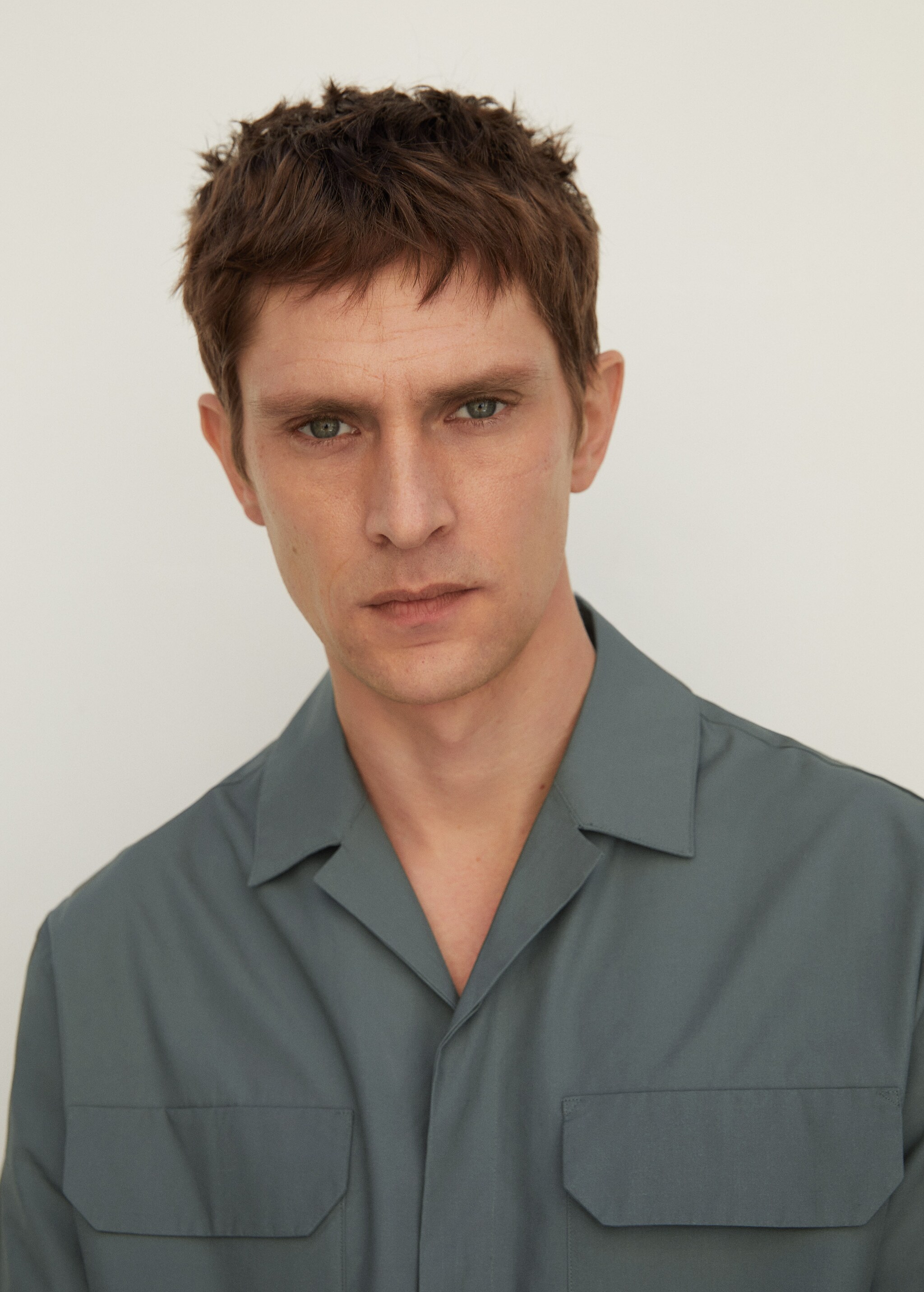 Cotton lyocell shirt with pockets - Details of the article 2