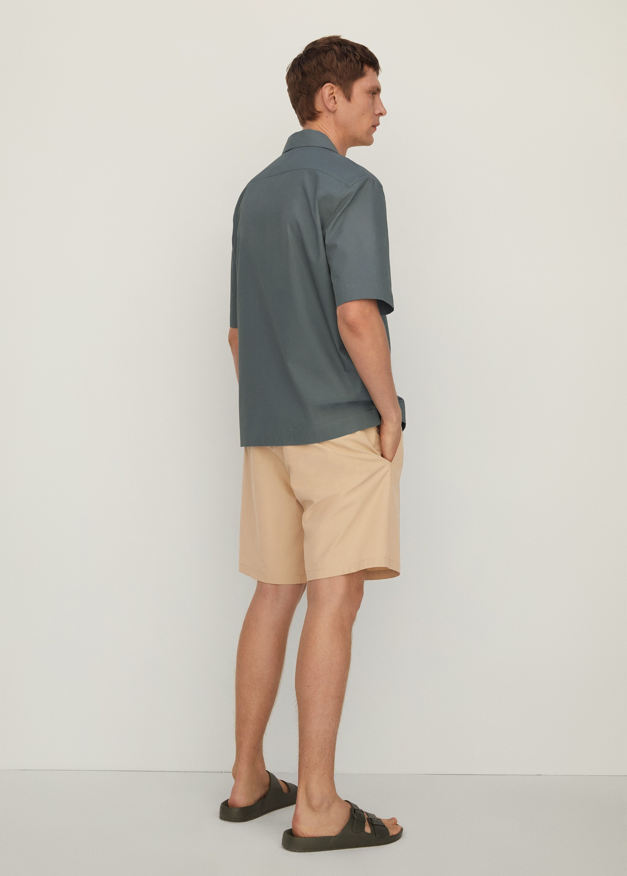 Cotton lyocell shirt with pockets - Reverse of the article
