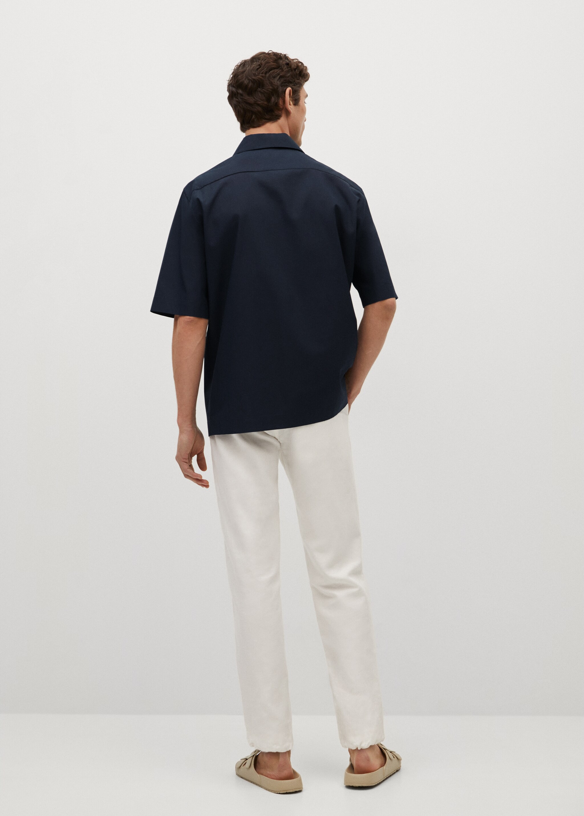 Cotton lyocell shirt with pockets - Reverse of the article