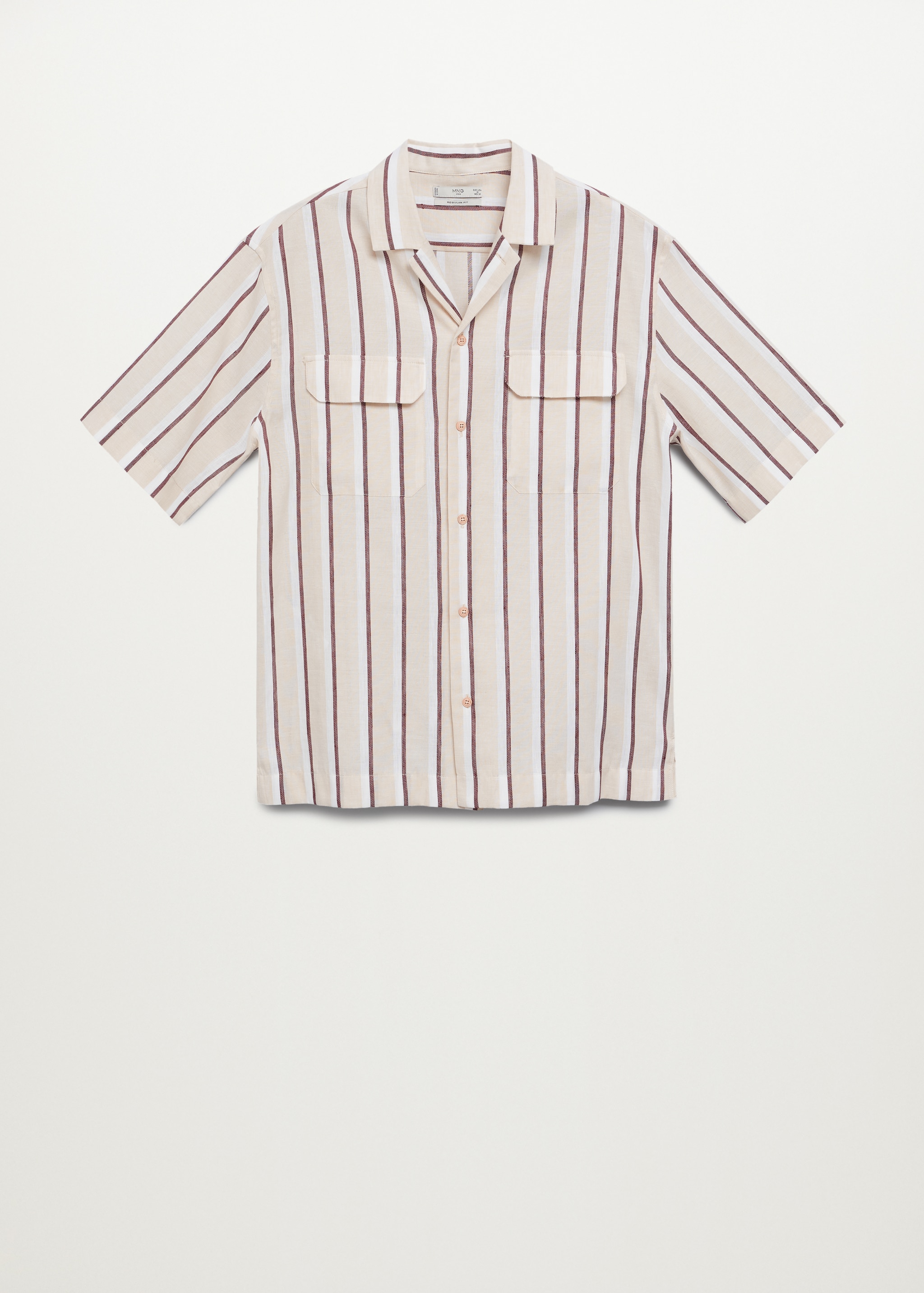Camisa regular fit lino rayas  - Artículo sin modelo