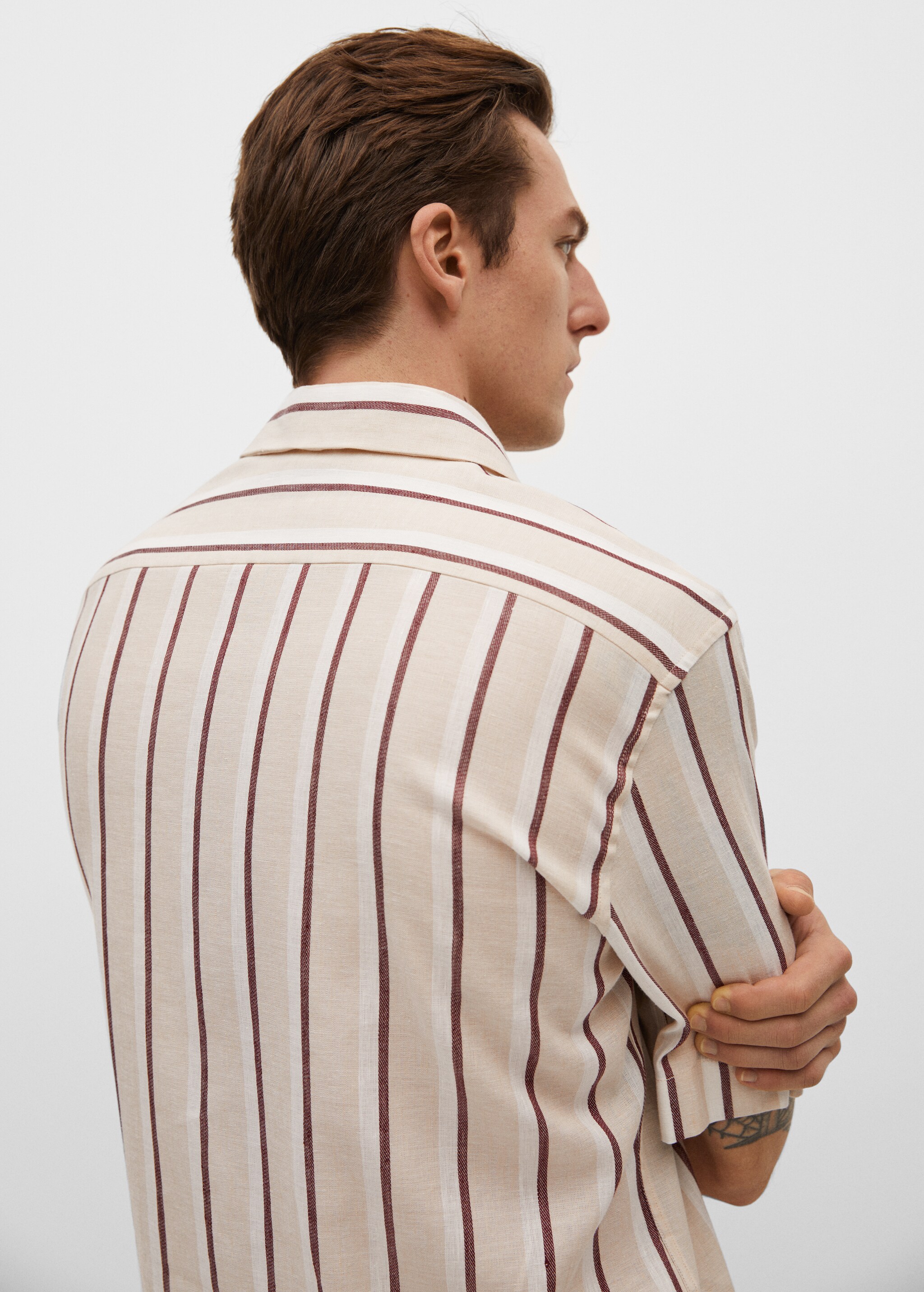 Camisa regular fit lino rayas  - Detalle del artículo 3