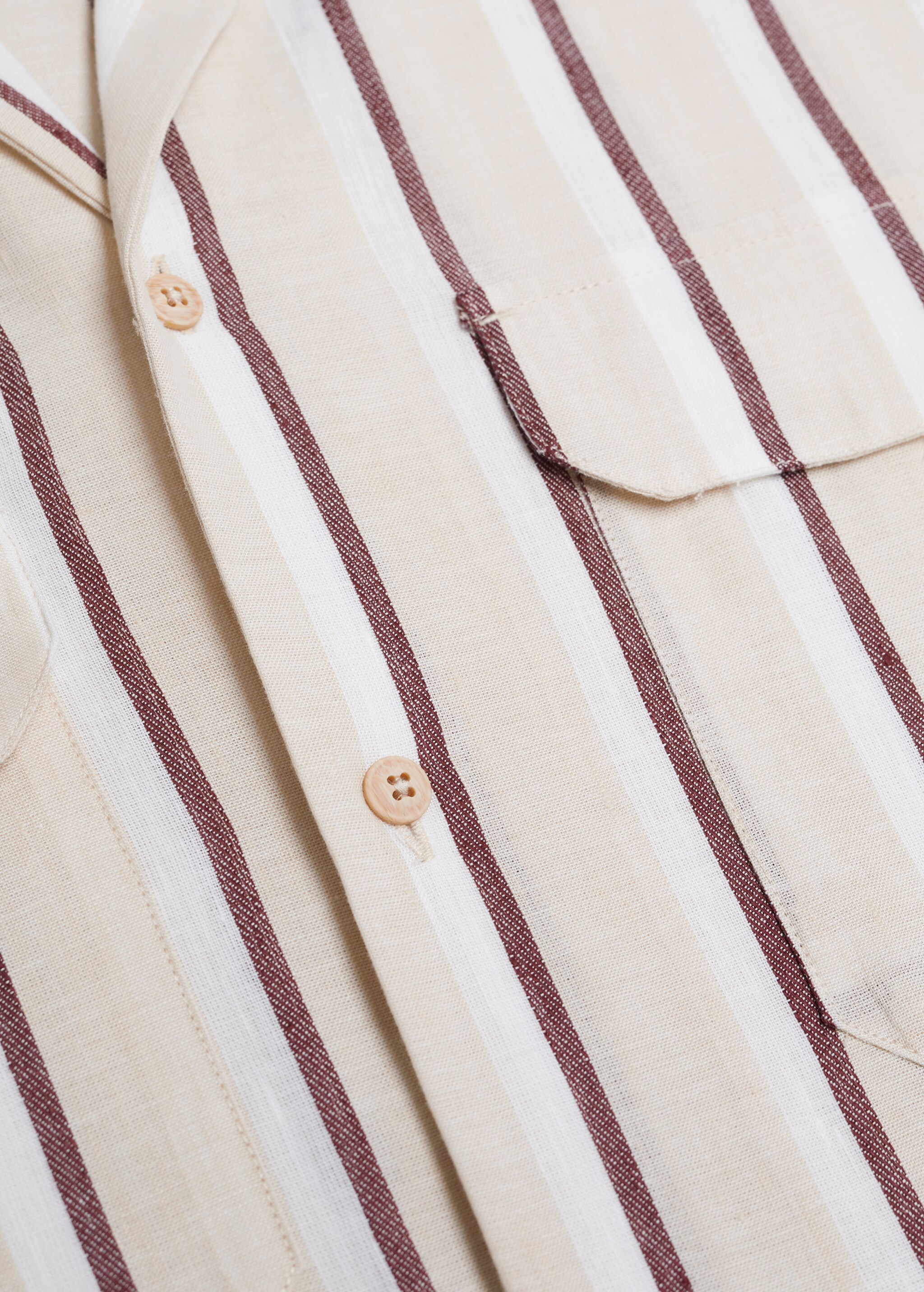Camisa regular fit lino rayas  - Detalle del artículo 8