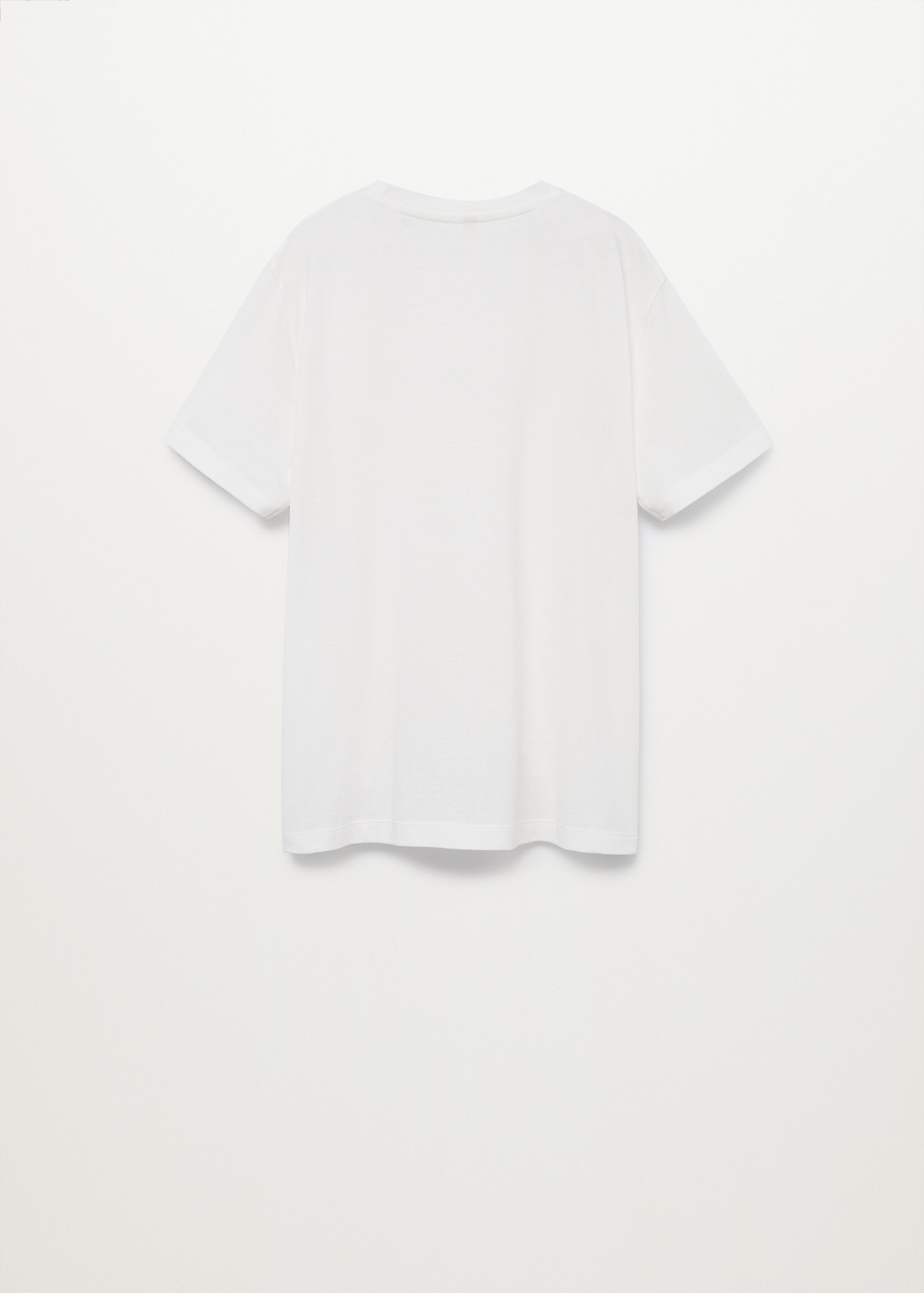 T-Shirt aus recyeltem Stoff mit Schriftzug - Rückseite des Artikels