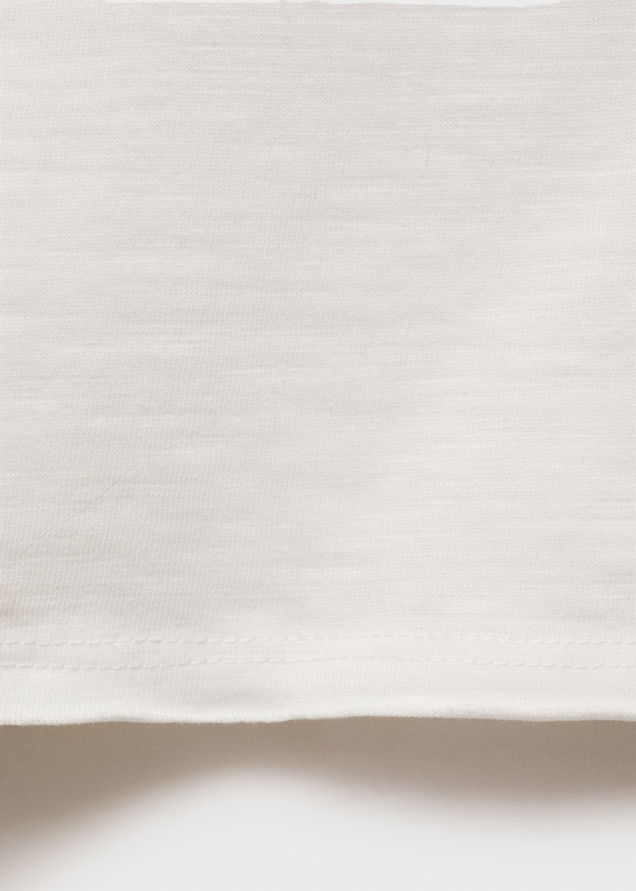 V-neck cotton T-shirt - Details of the article 0, Off White. Ref: 87017686-00.