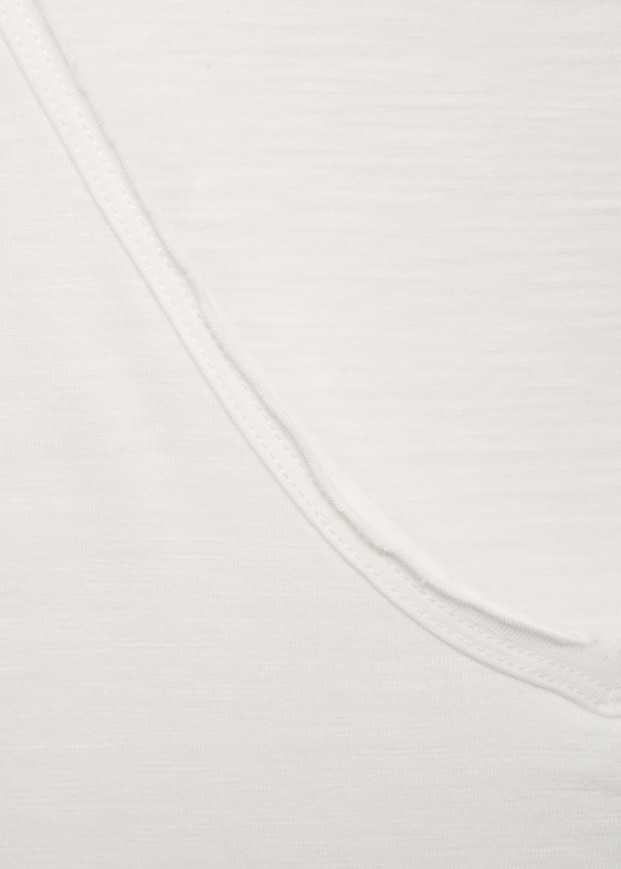 V-neck cotton T-shirt - Details of the article 8, Off White. Ref: 87017686-00.