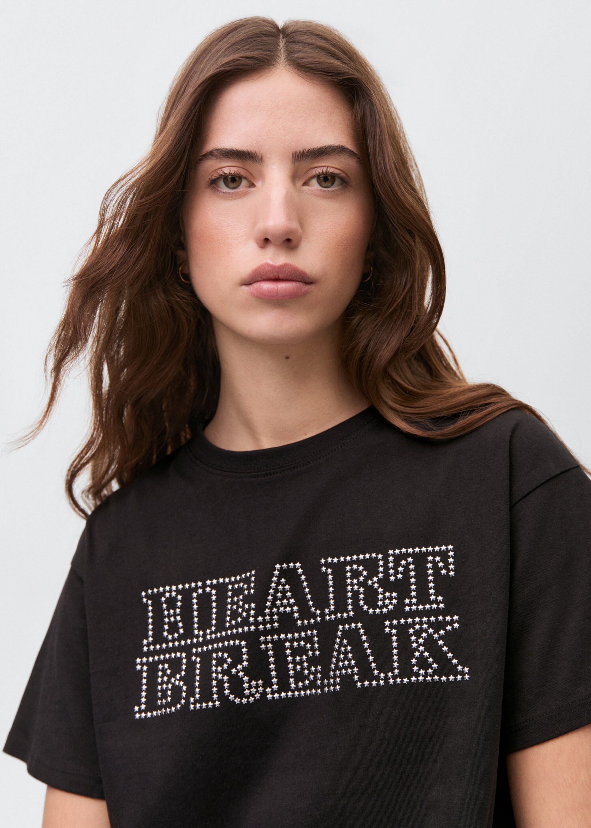 Samarreta missatge tatxons - Detall de l'article 1, Gris antracita. Ref: 87017691-00.