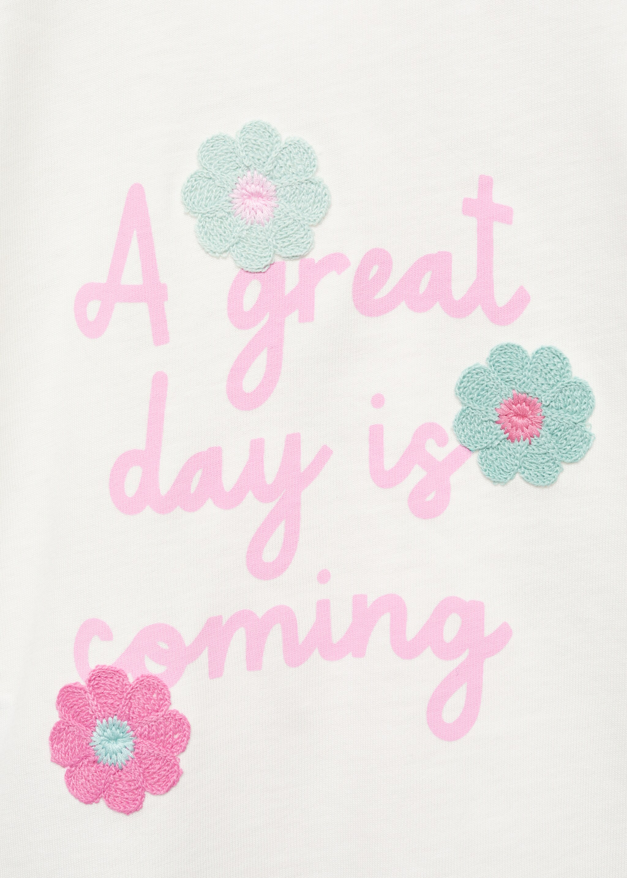 Embossed cotton t-shirt - Details of the article 0, Off White. Ref: 87017702-00.