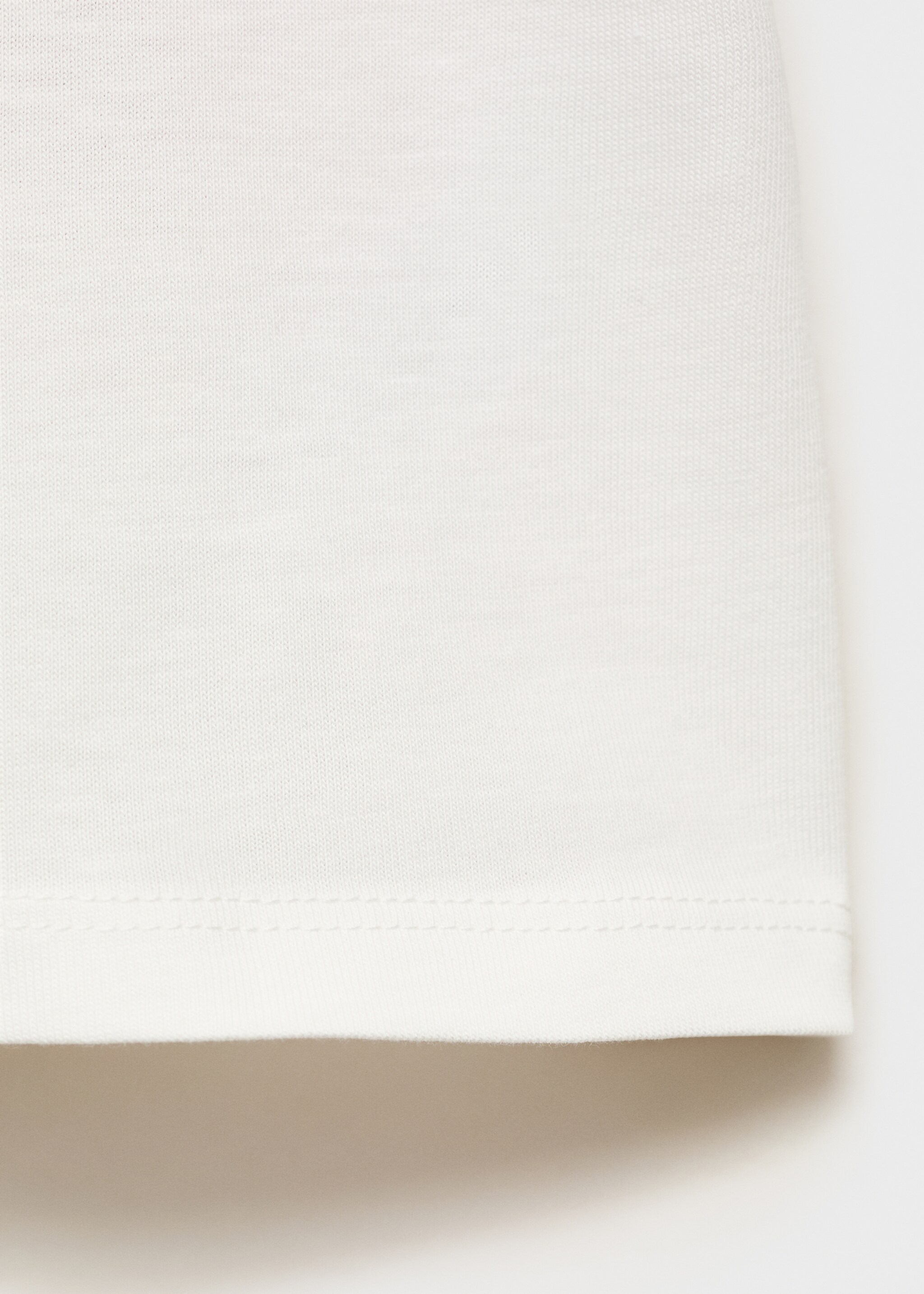 Embossed cotton t-shirt - Details of the article 8, Off White. Ref: 87017702-00.