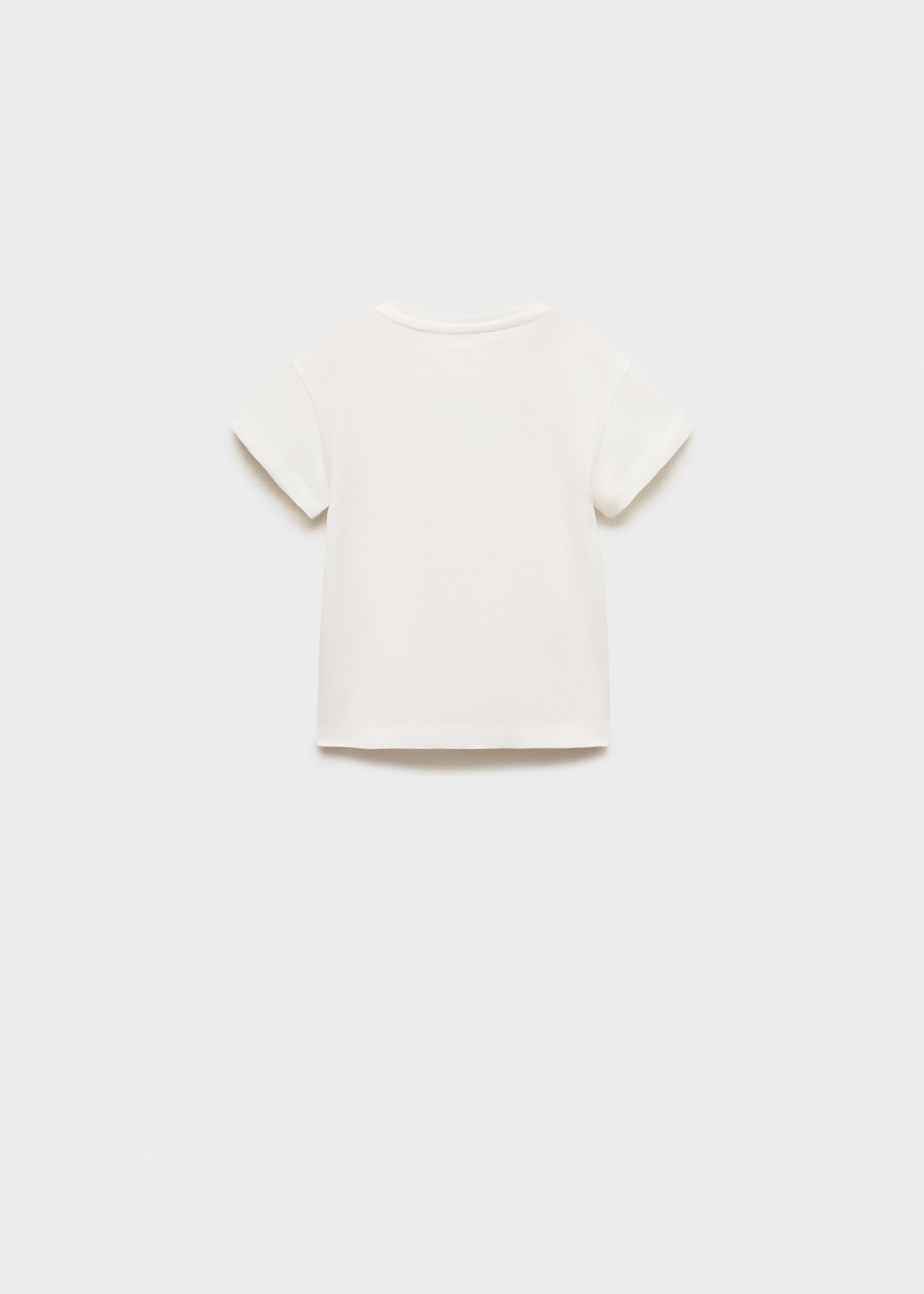 Embossed cotton t-shirt - Reverse of the article, Off White. Ref: 87017702-00.