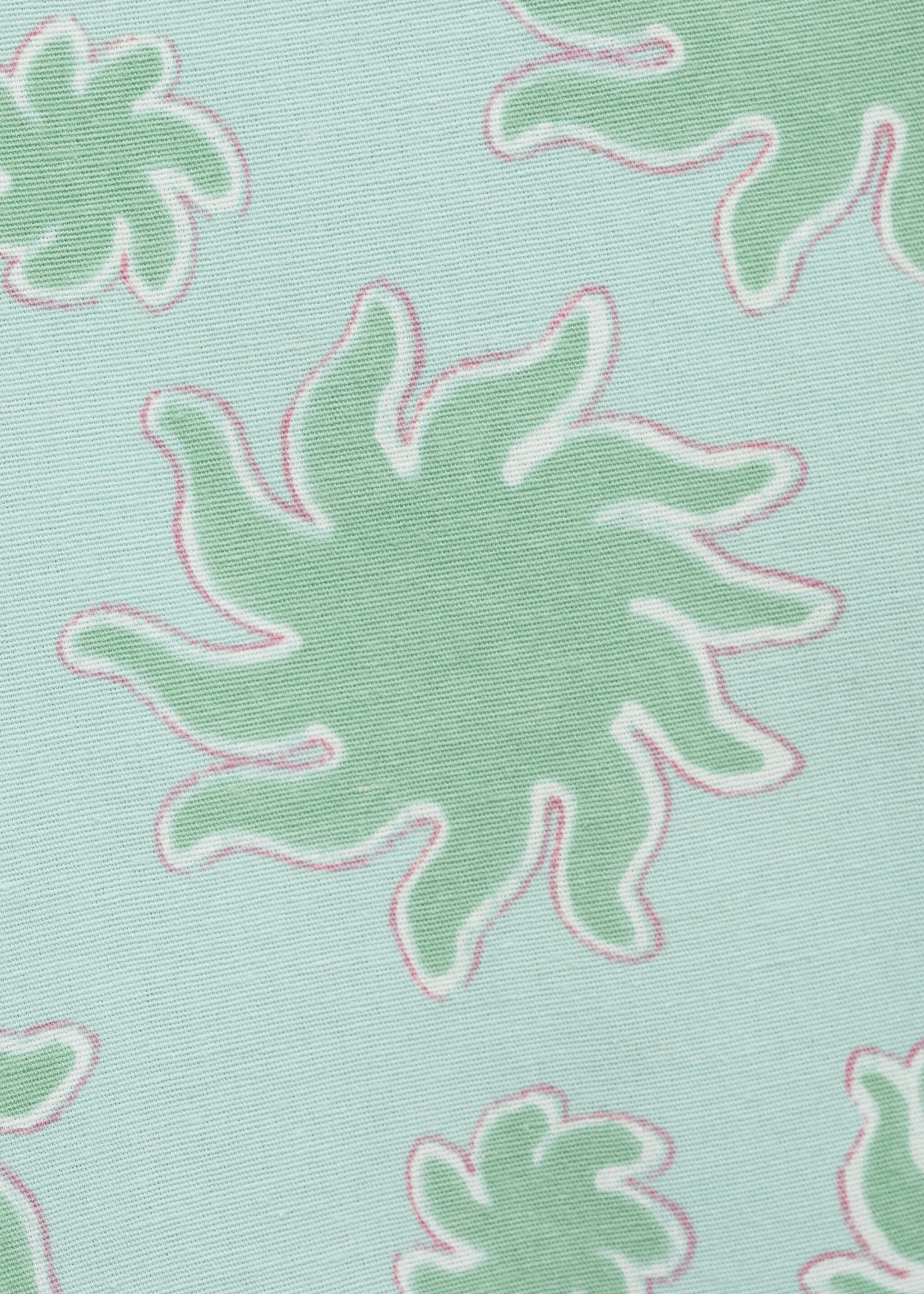 Printed straight pants - Details of the article 8, Pastel Green. Ref: 87017708-00.