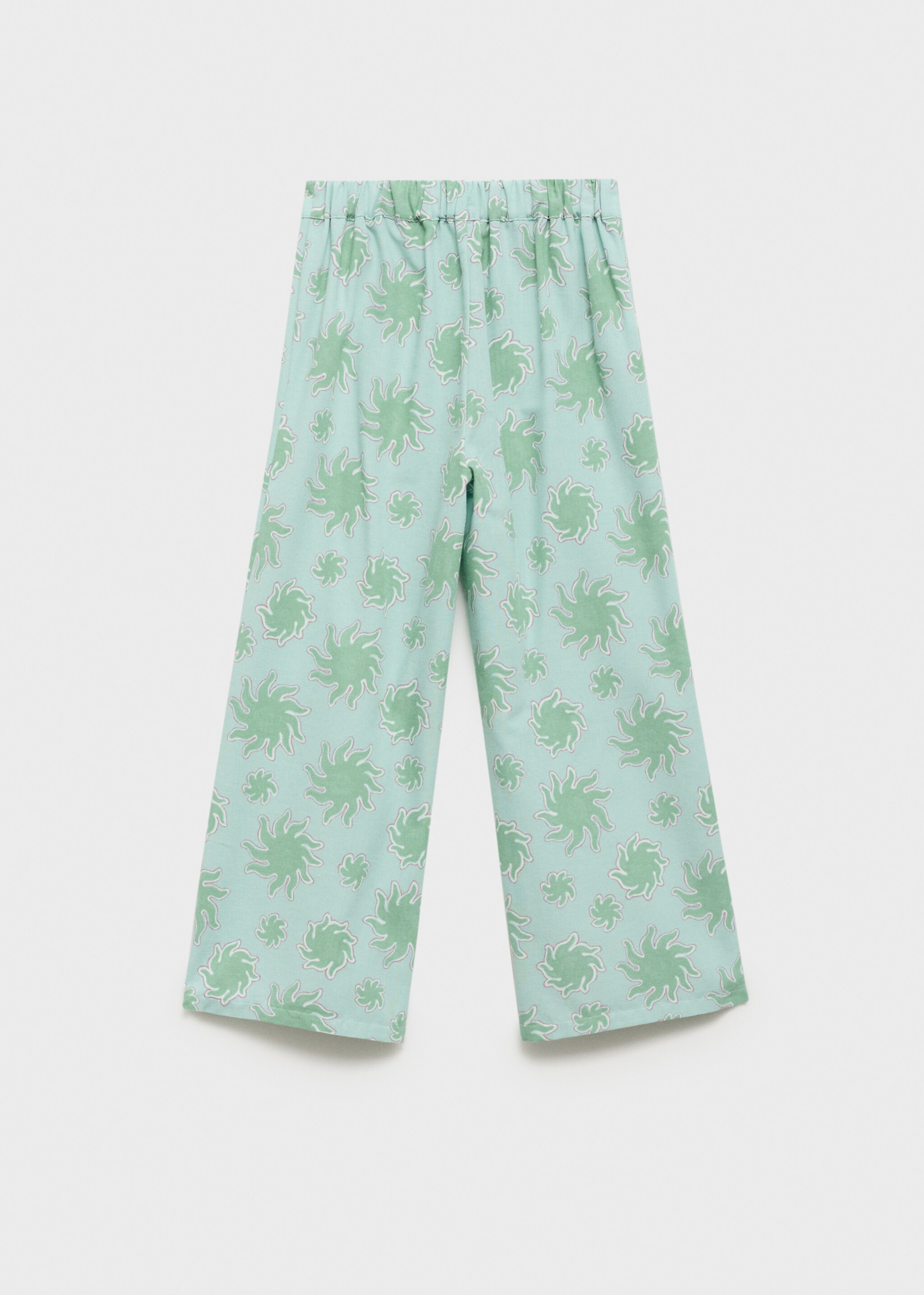 Printed straight pants - Reverse of the article, Pastel Green. Ref: 87017708-00.