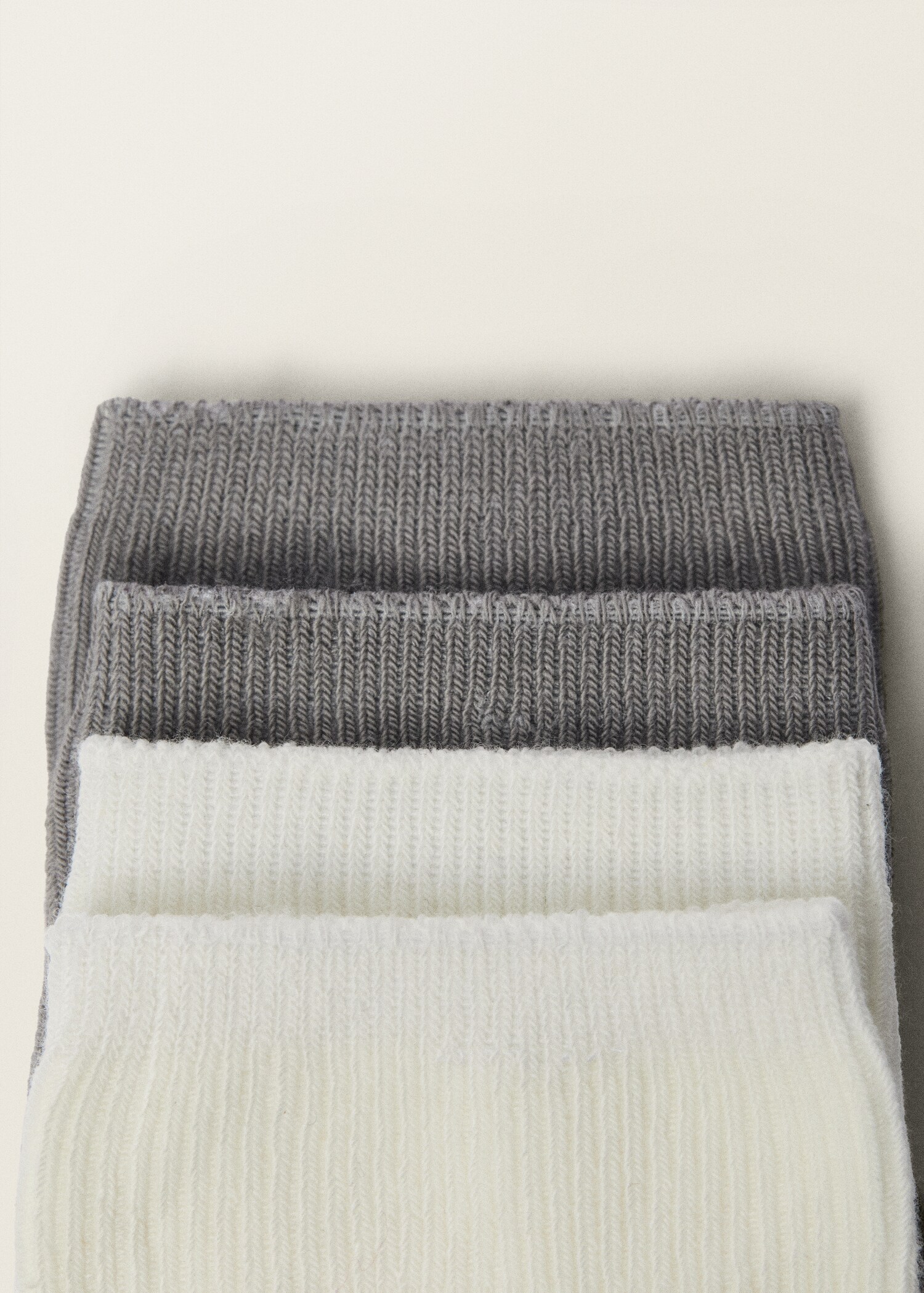 Set of ribbed socks with opening - Medium plane