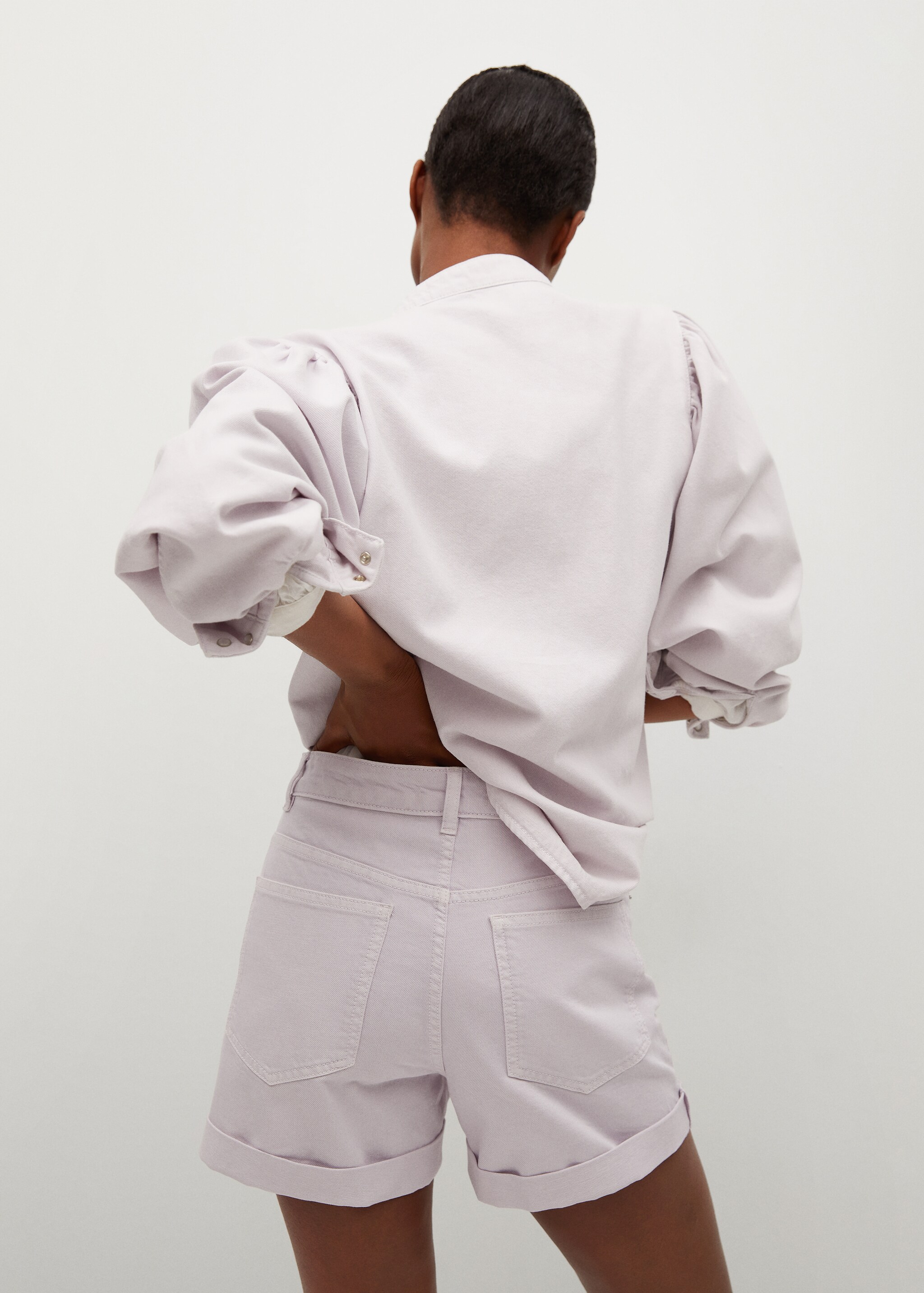 Mom-fit denim shorts - Reverse of the article