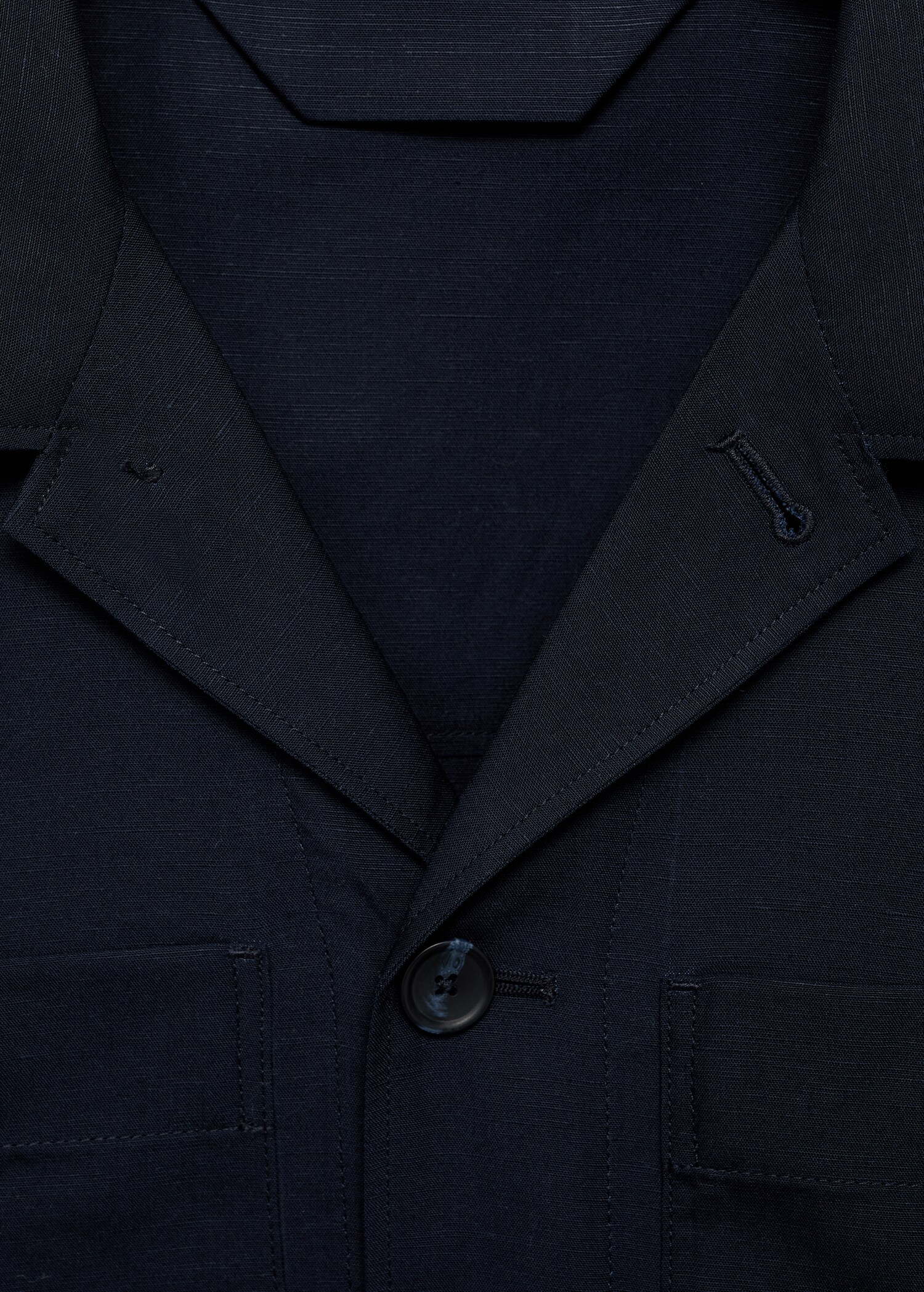 Lyocell linen overshirt with pockets - Details of the article 8