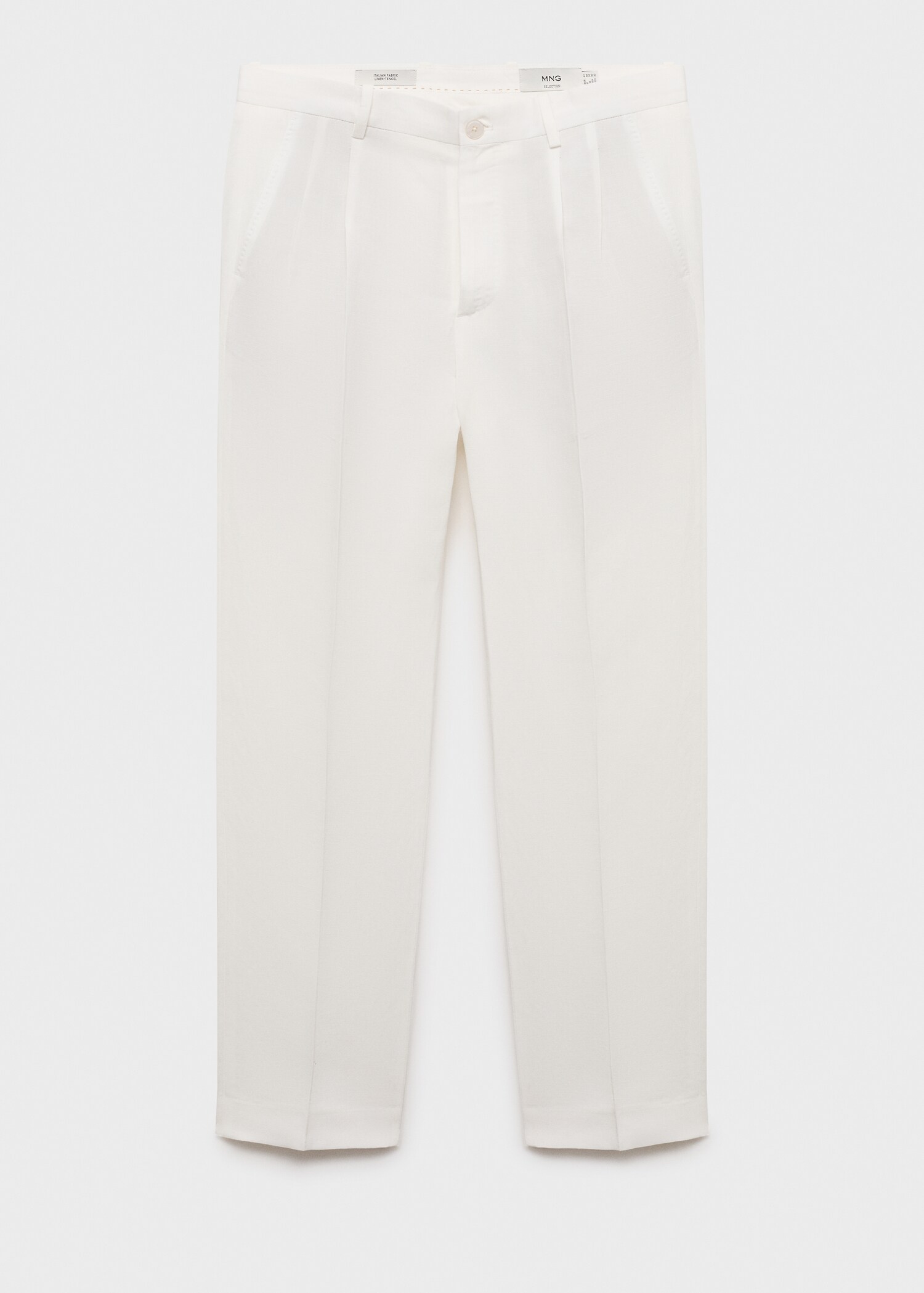Linen-blend pleated trousers - Article without model