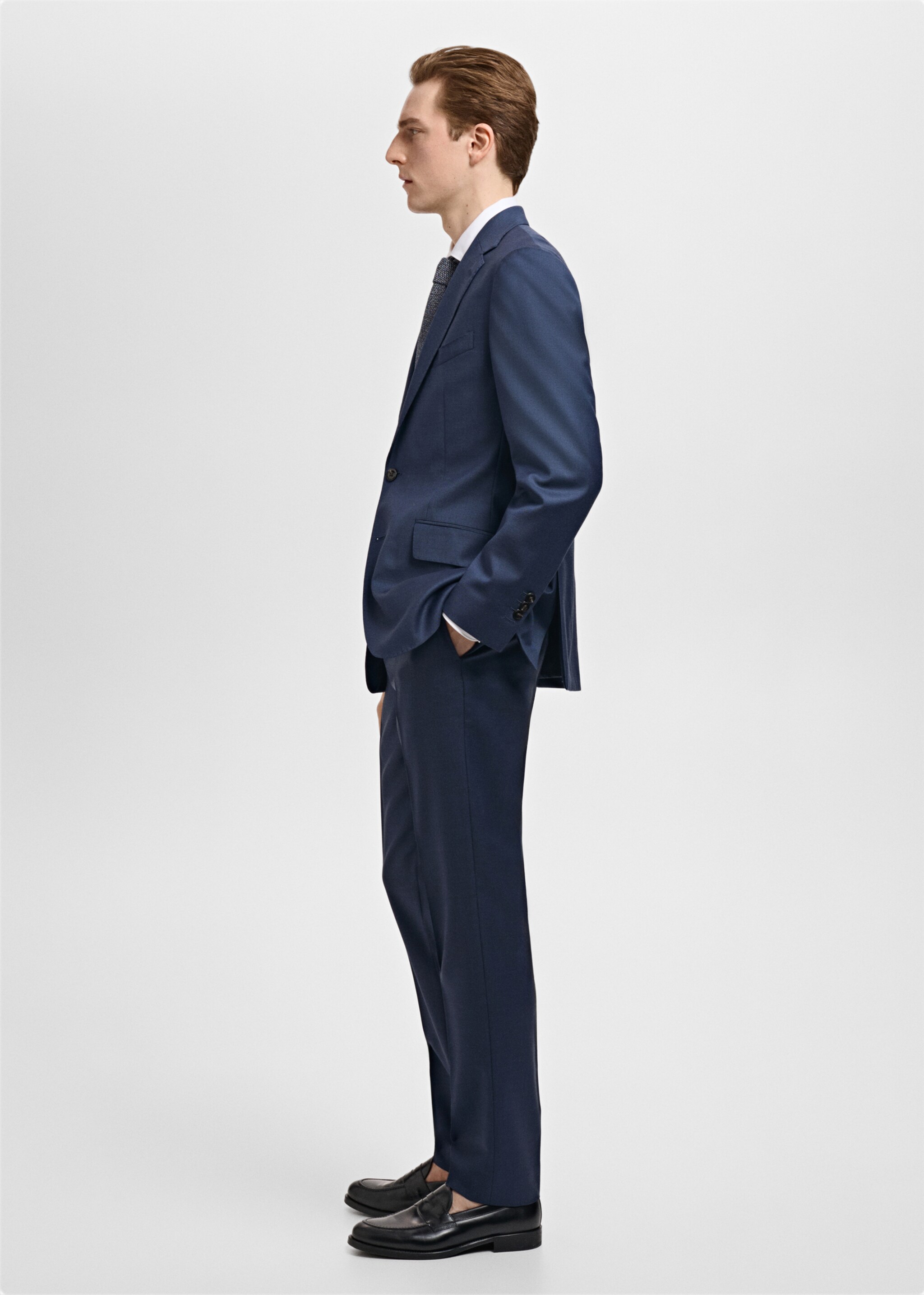 Anzughose Venecia aus 100 % Schurwolle - Detail des Artikels 1, Marineblau. Ref: 87017898-00.