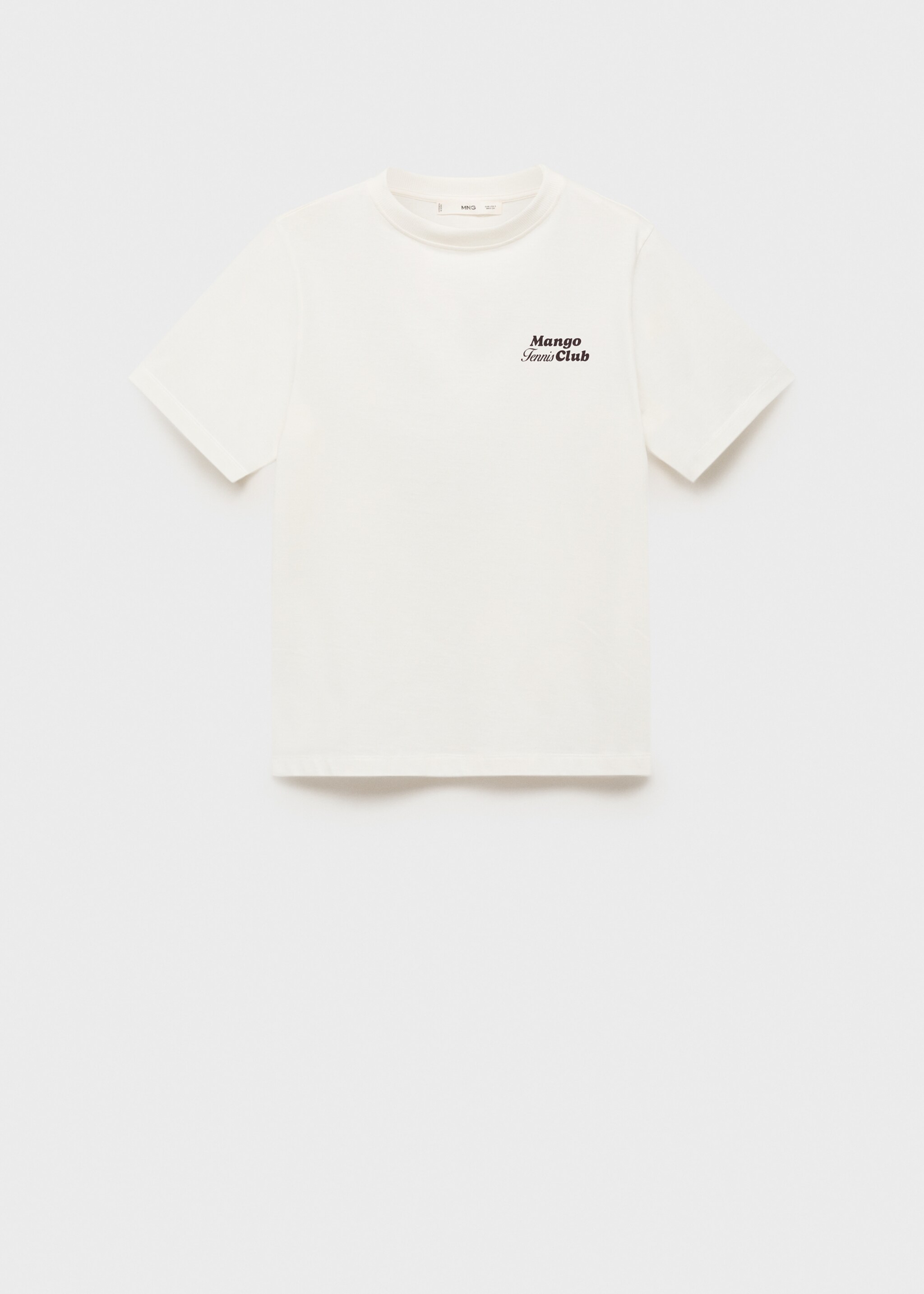 Cotton t-shirt with printed message - Article without model, White. Ref: 87017910-00.