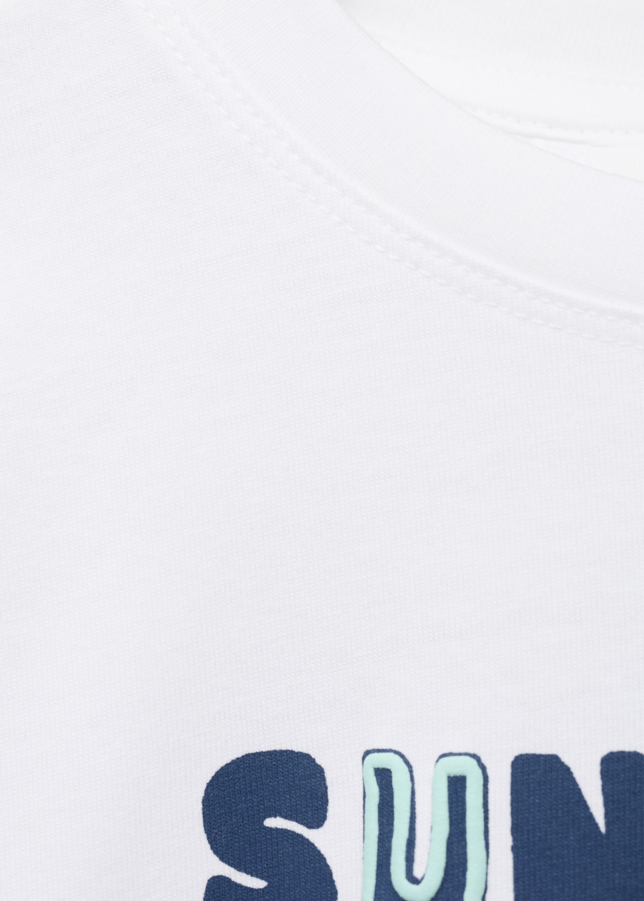 Printed cotton-blend t-shirt - Details of the article 0, Off White. Ref: 87018276-00.