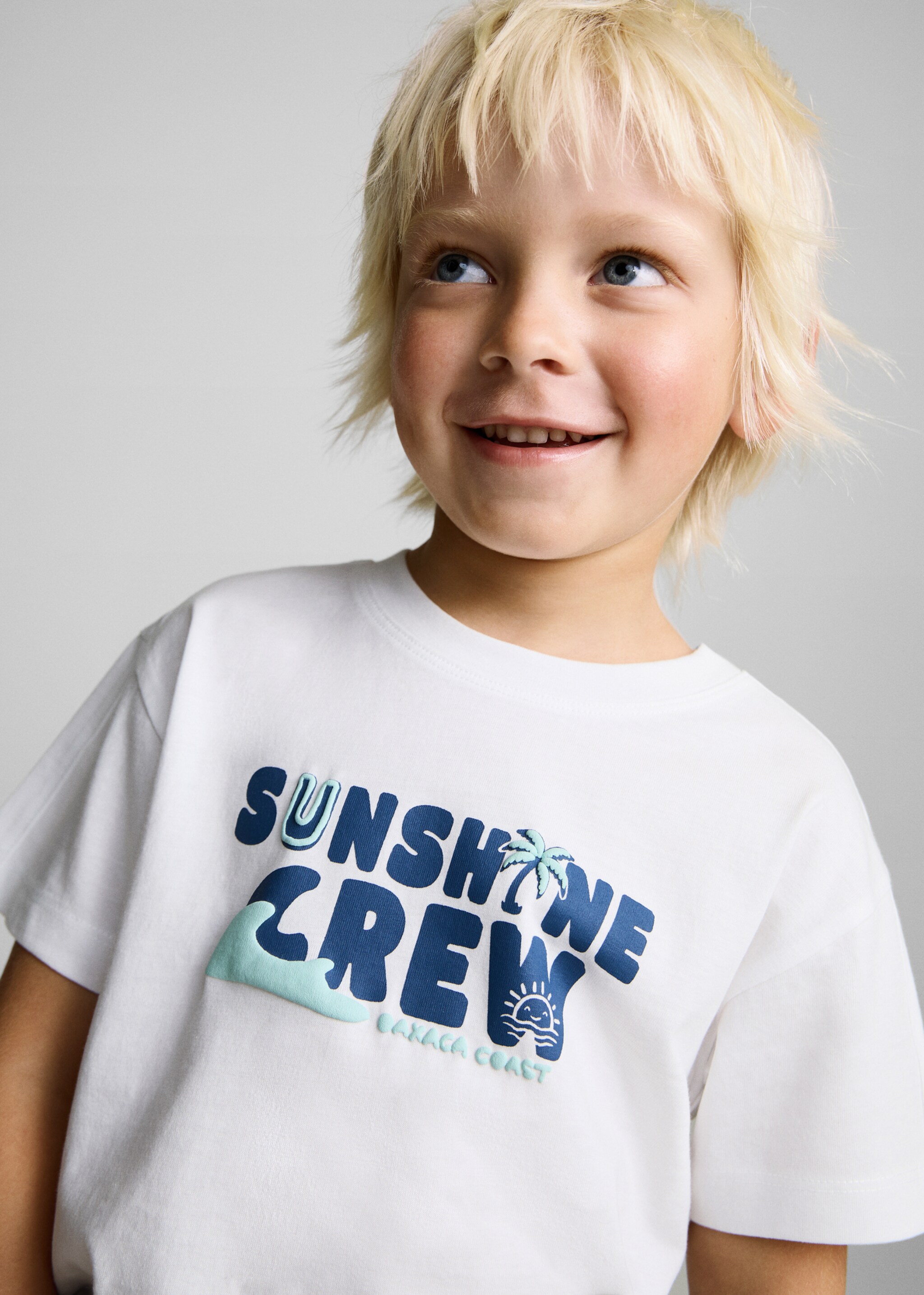 Printed cotton-blend t-shirt - Details of the article 1, Off White. Ref: 87018276-00.