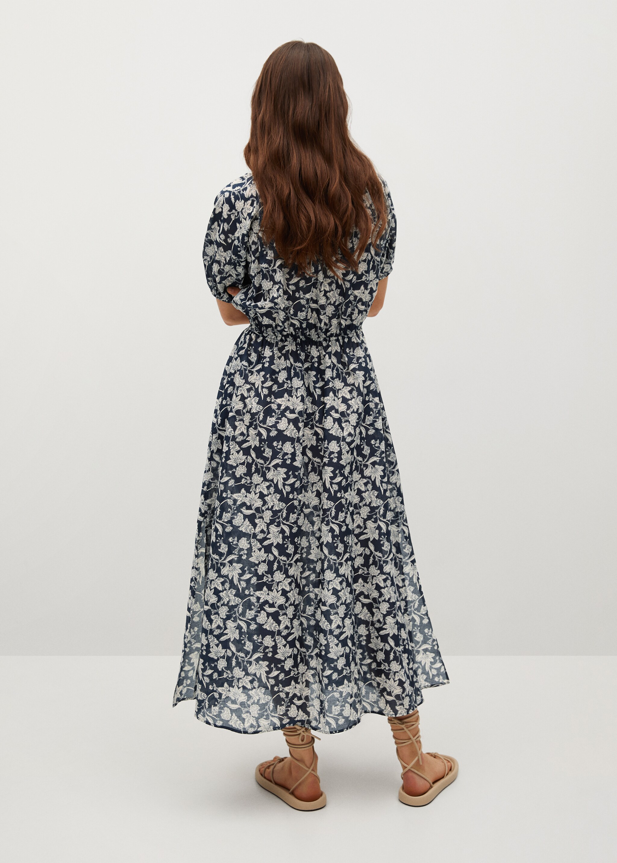 Gekräuseltes Printkleid - Rückseite des Artikels