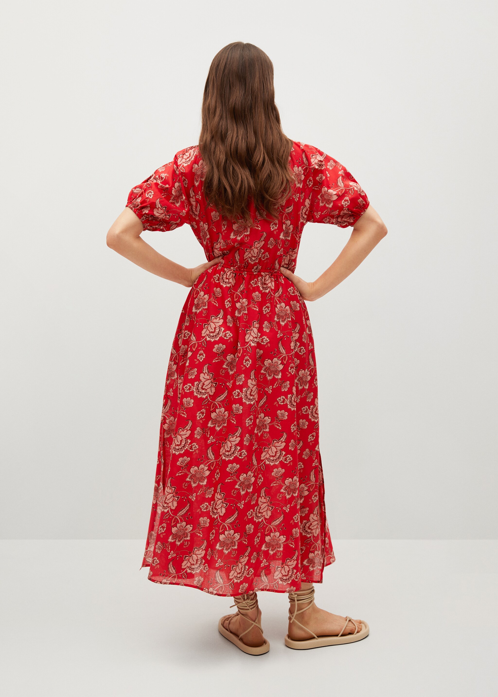 Gekräuseltes Printkleid - Rückseite des Artikels
