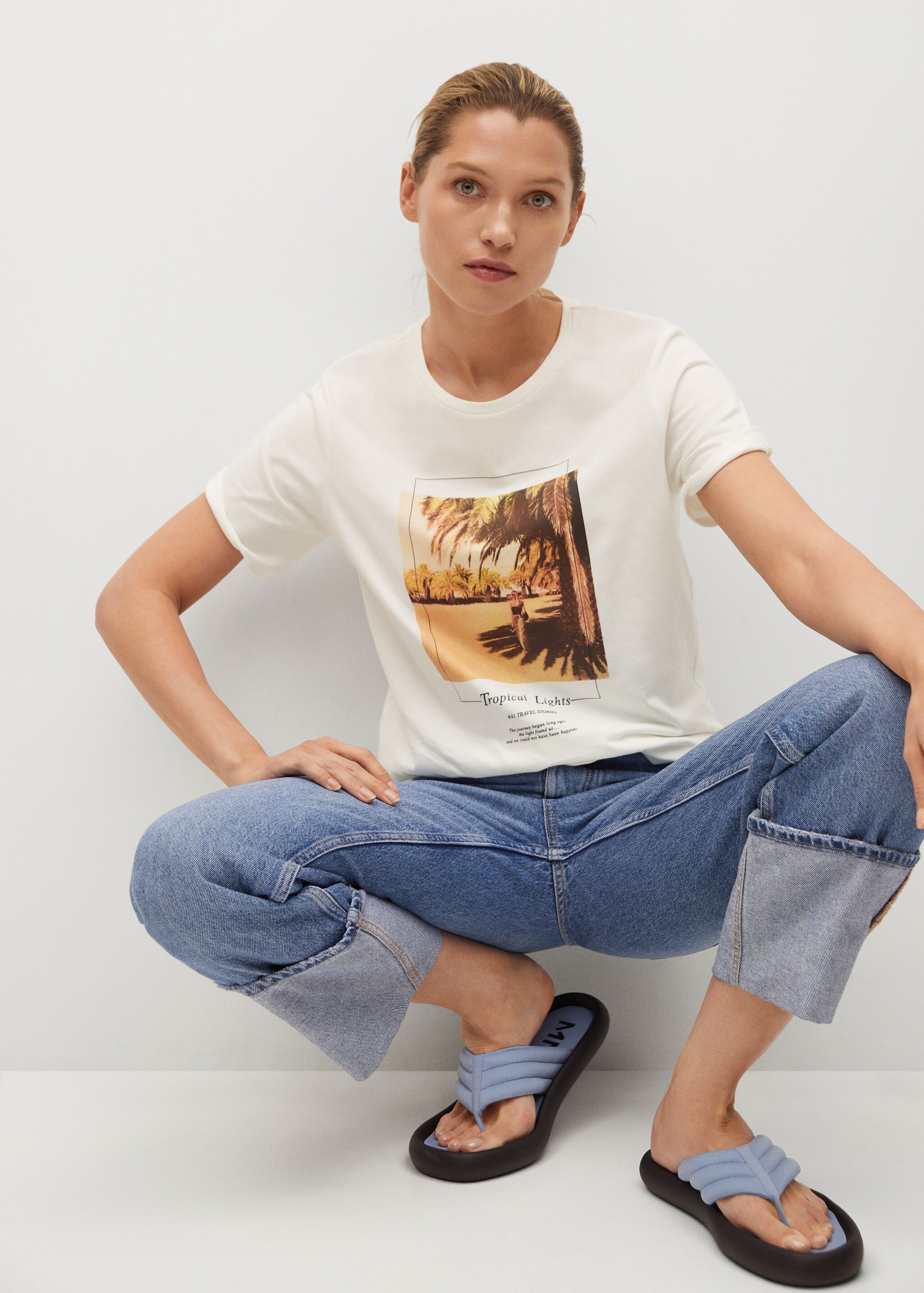 Camiseta algodón estampada - Detalle del artículo 1