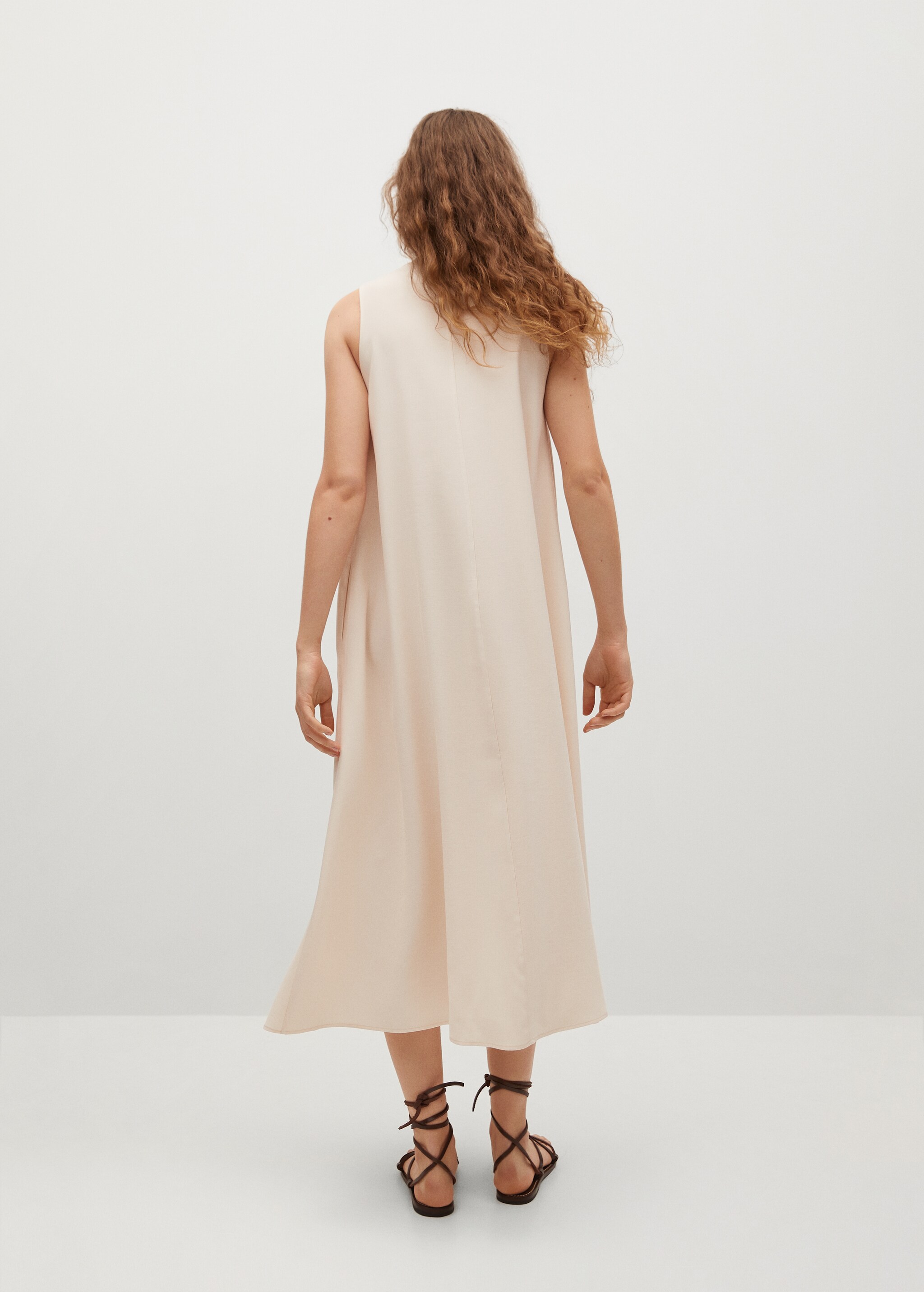 Vestido midi fluido - Reverso del artículo