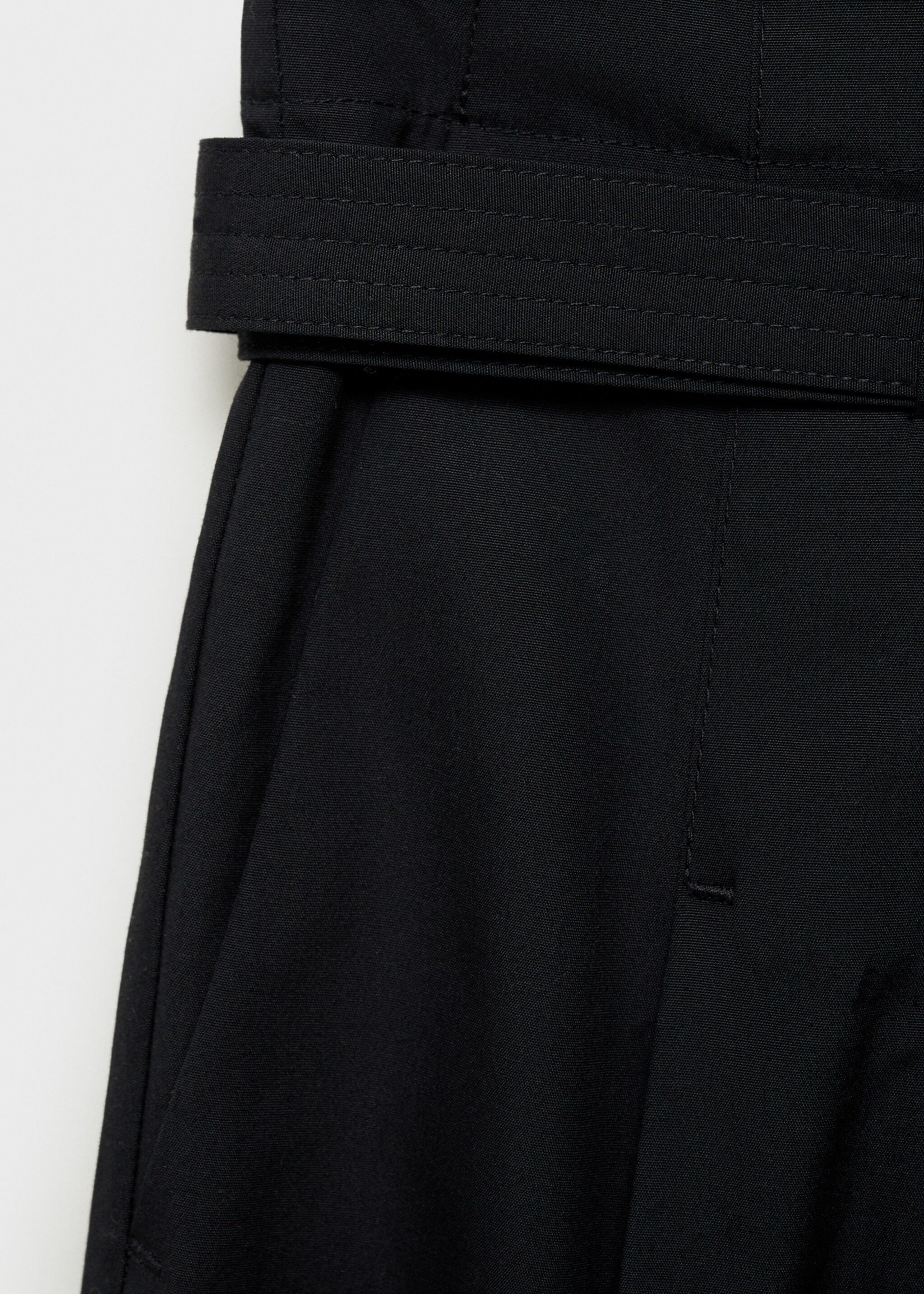 Pantaloni wide-leg cu curea - Detaliu al articolului 0, Negru. Ref: 87019066-00.